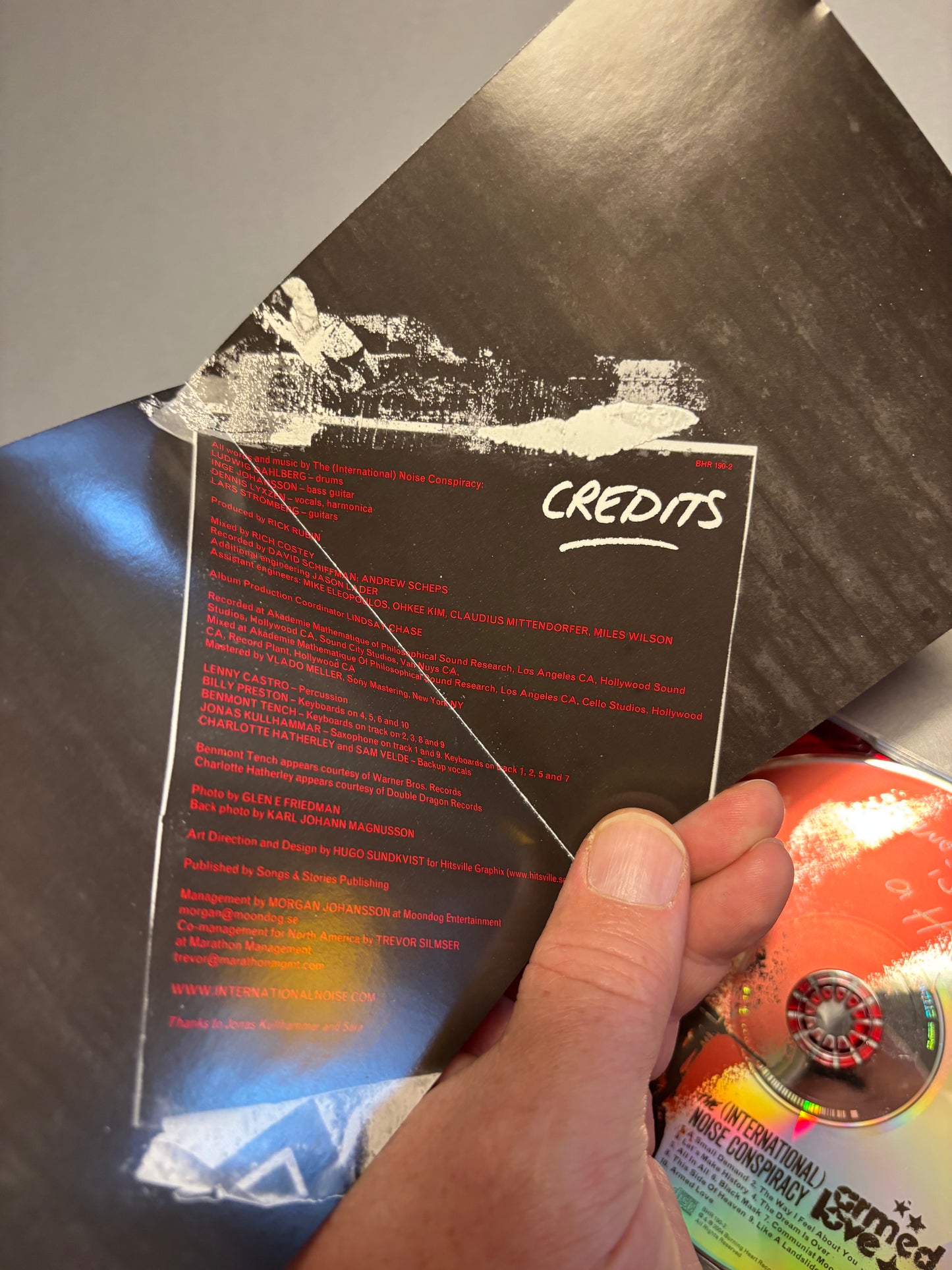 The (International) Noise Conspiracy: Armed Love, CD, Burning Heart Records, Europe 2004