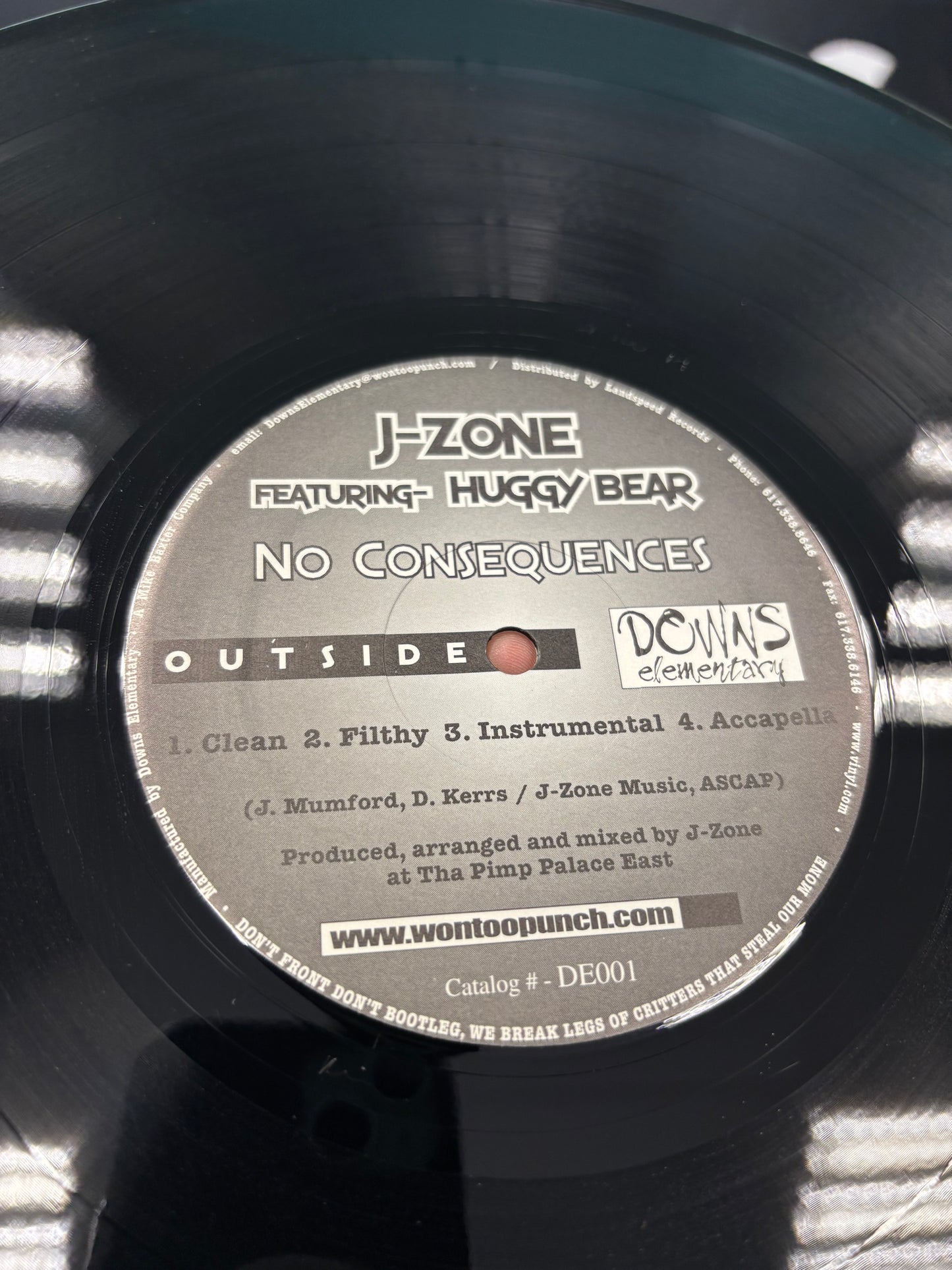 Willus Drummond VS J-Zone: L.A. Vacation/No Consequences, 12inch, Only official pressing, Downs Elementary, US 2000