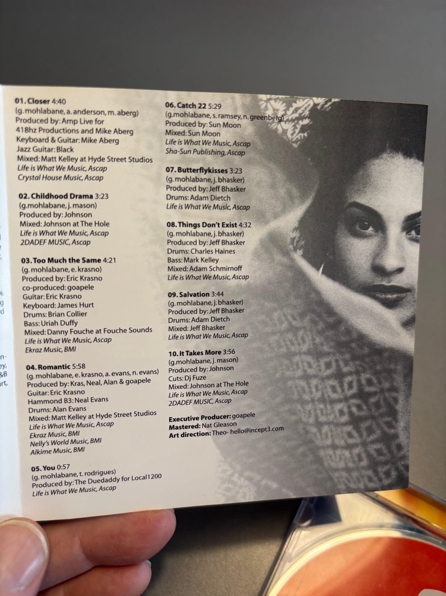 Goapele: Closer, CD, Only pressing, Goapele Music (Self-released), US 2001