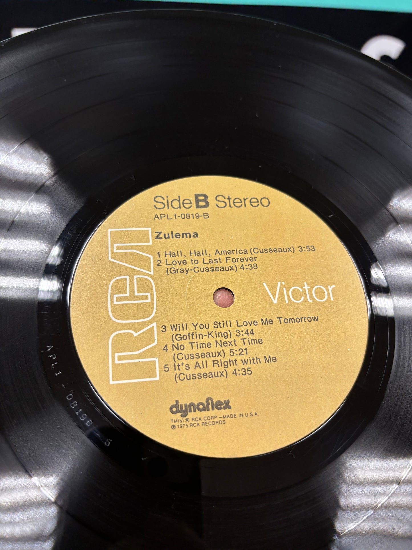 Zulema: Zulema, LP, Indianapolis pressing, RCA Victor, US 1975