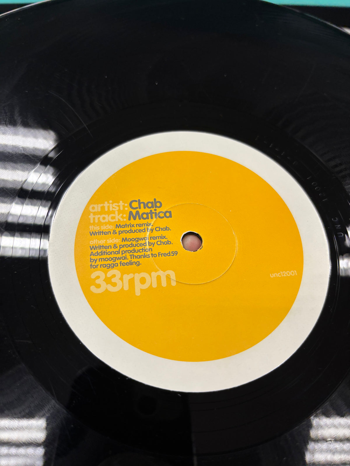 Chab: Matica, 12inch, 1st pressing, Undercurrent Recordings, UK 2000