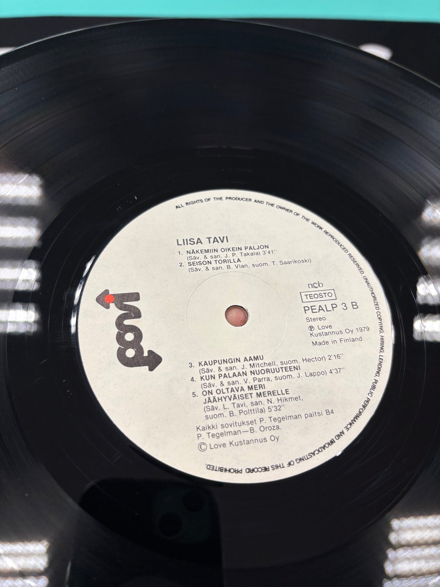 Liisa Tavi: Liisa Tavi, LP, 1st pressing, Ponsi, Finland 1979