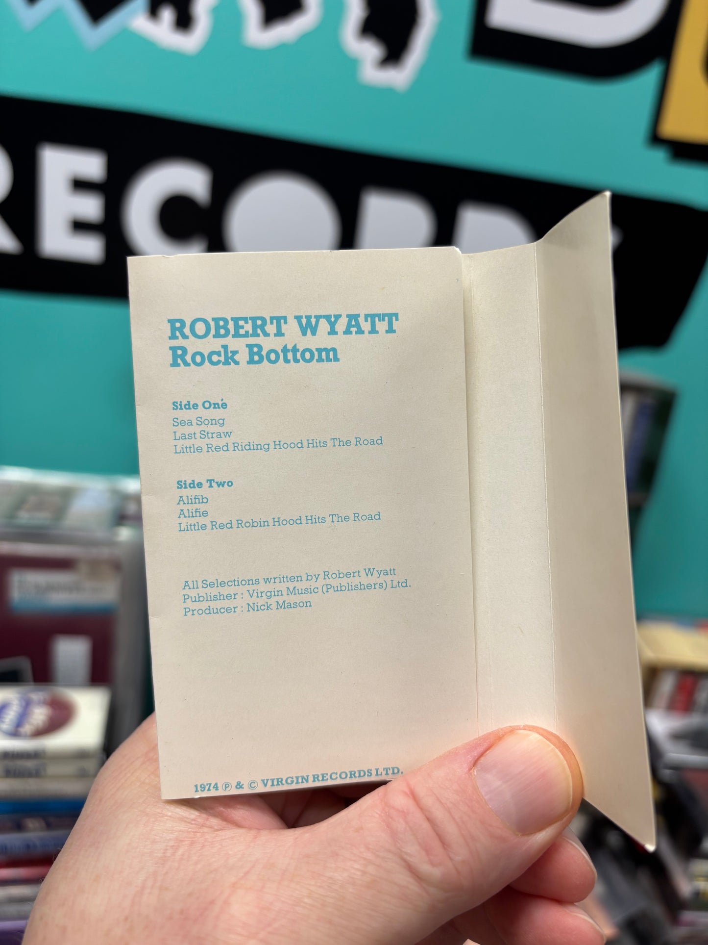 Robert Wyatt: Rock Bottom, C-cassette, 1st pressing, Virgin, UK 1974