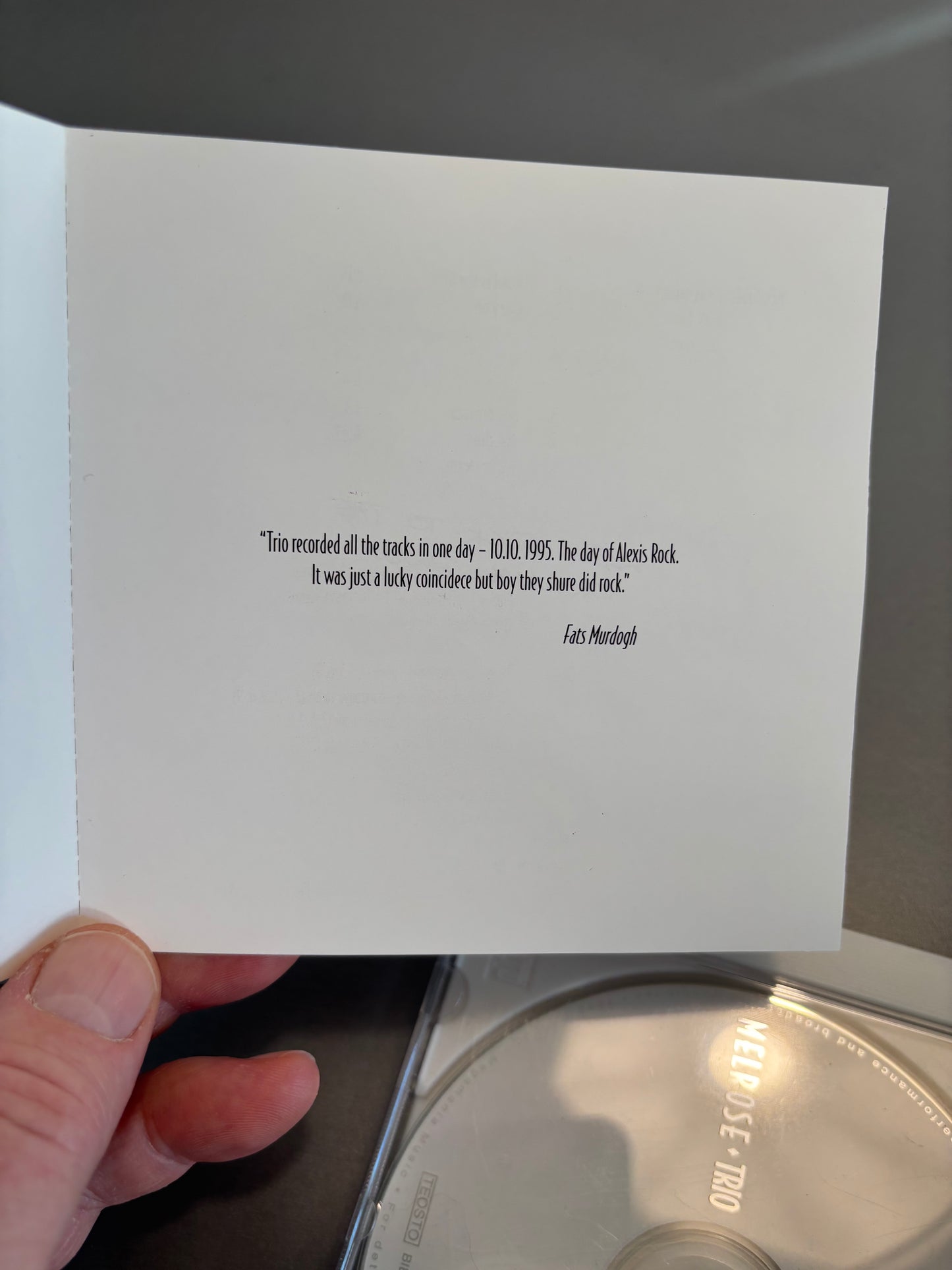 Melrose: Trio, CD, 1st pressing, Megamania, Finland 1996