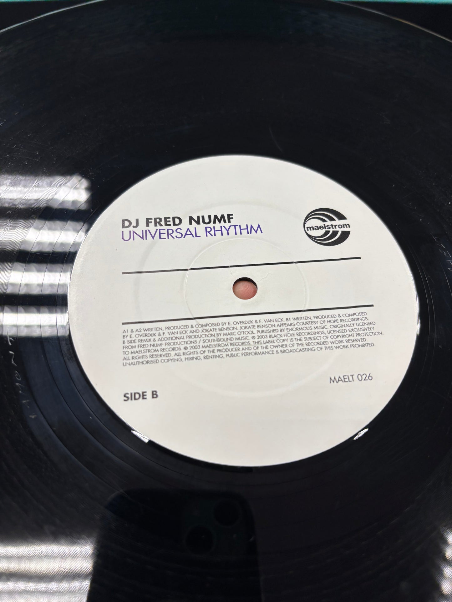 DJ Fred Numf: Universal Rhythm, 12inch, Only official pressing, Maelstrom Records, UK 2003
