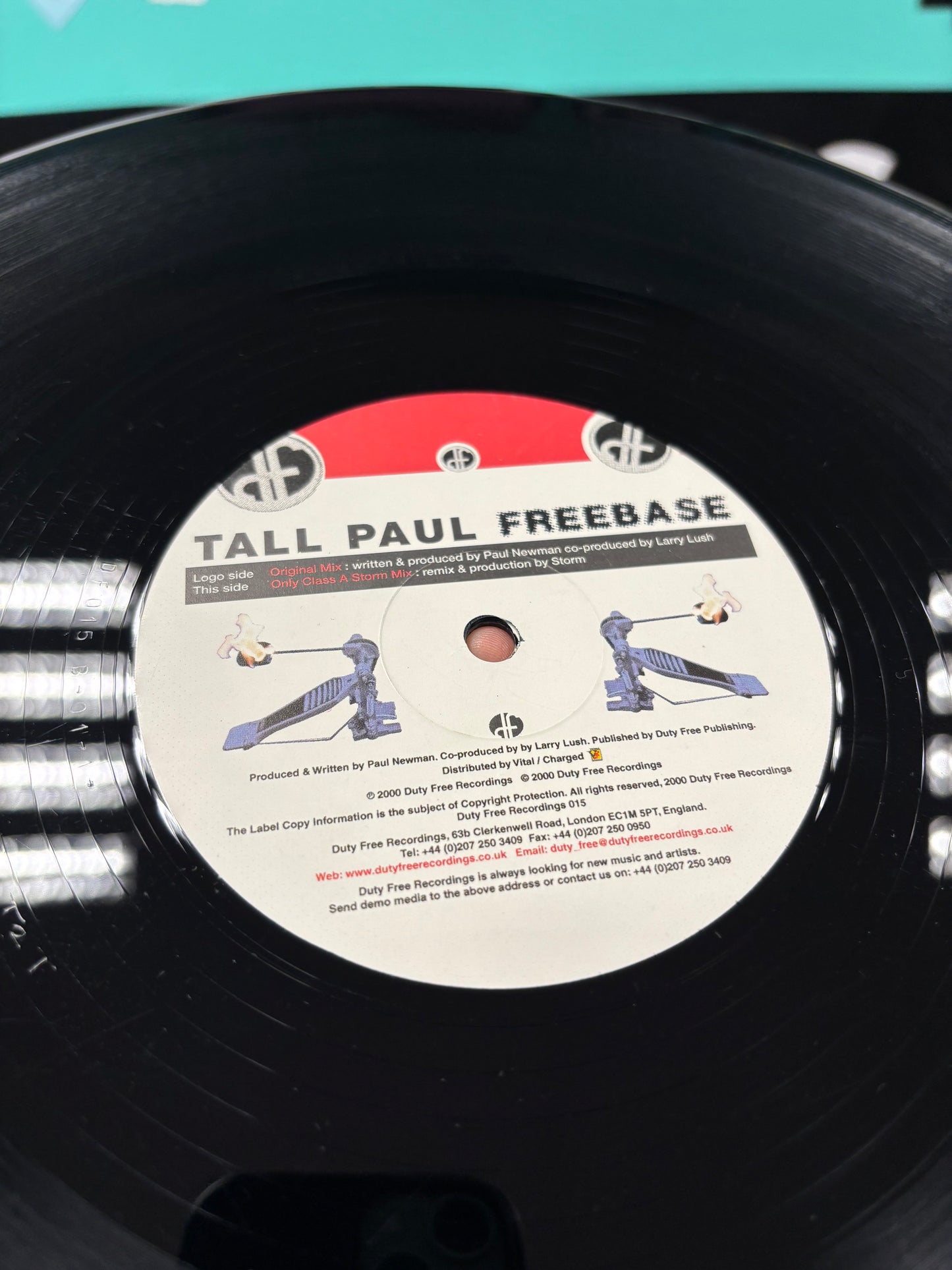 Tall Paul: Freebase, 12inch, 1st pressing, Duty Free Recordings, UK 2000