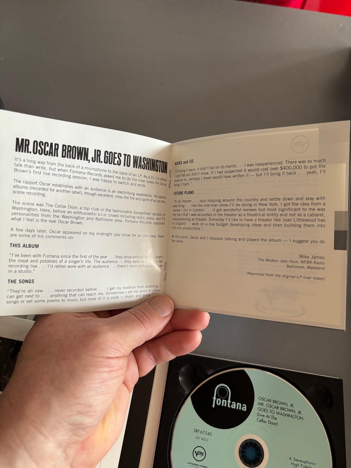 Mr. Oscar Brown, Jr. Goes To Washington, CD, reissue, remastered, Digipak, Verve Records, Europe 1998