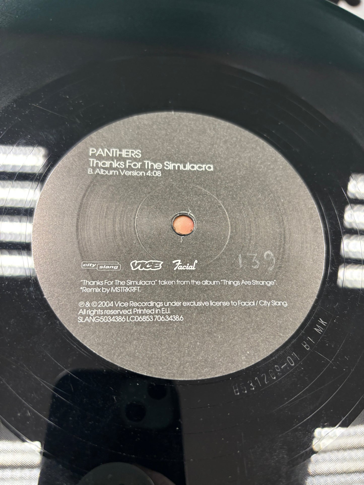 Panthers: Thanks For The Simulacra, 12inch, Only vinyl pressing, City Slang, Vice Records, Europe 2005