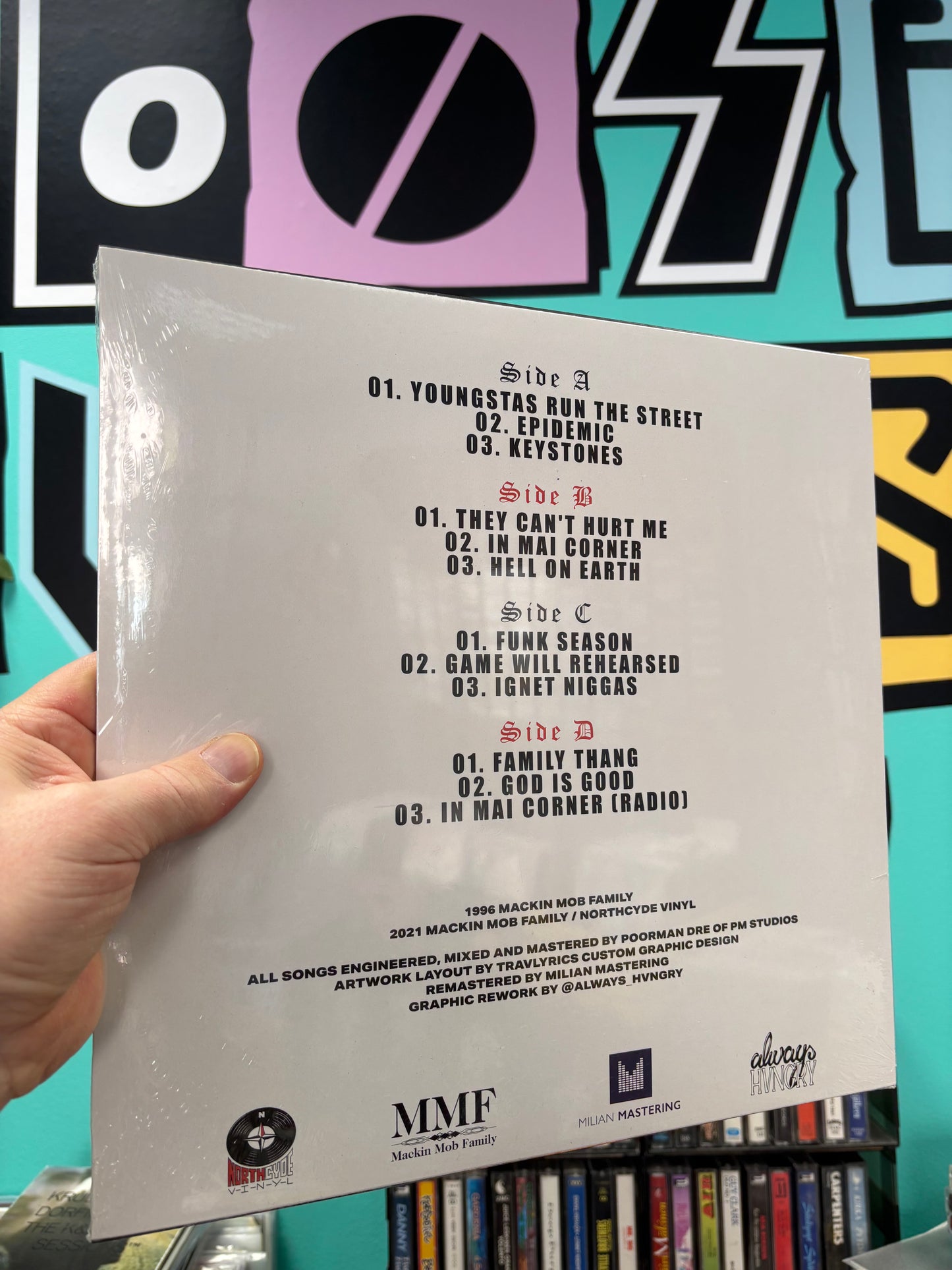 Societiez Creation: Hell On Earth, 2LP, reissue, remastered, Limited Edition, Numbered, NorthCyde Vinyl, Mackin Mob Family Records, Germany 2021