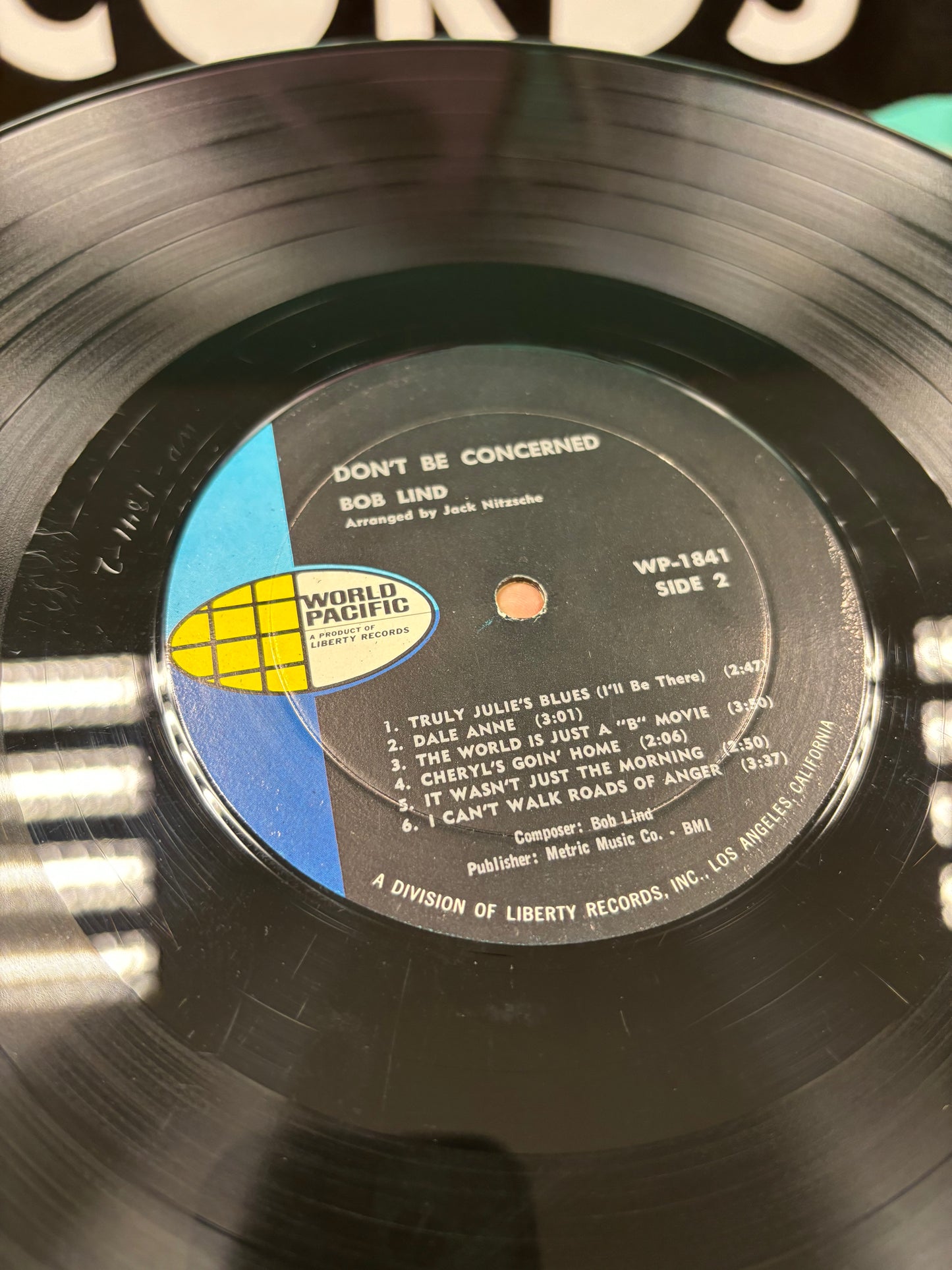 HULLU VARASTOALE -20%‼️‼️‼️Bob Lind: Don’t Be Concerned, LP, mono, repress, US 1966