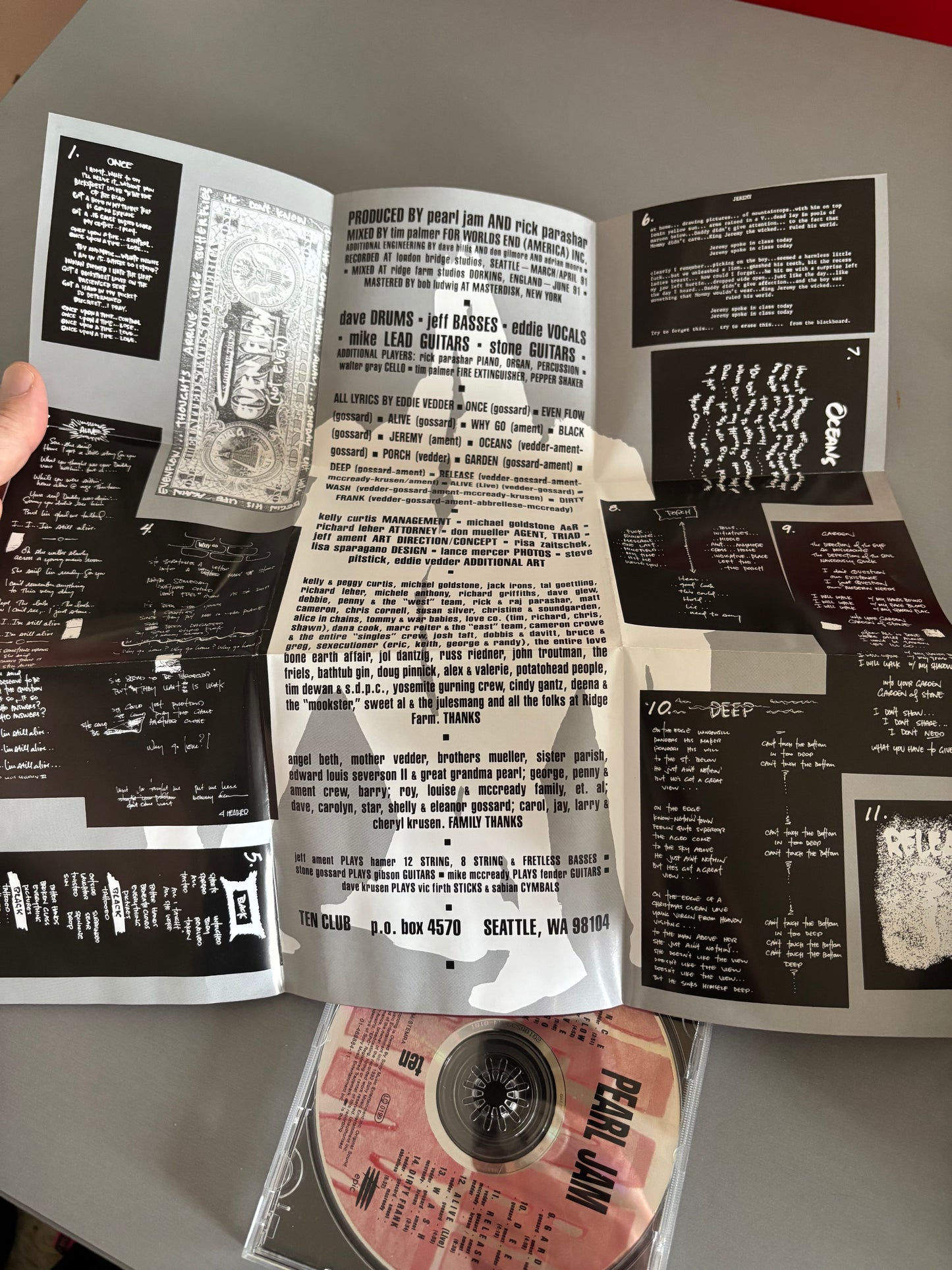 Pearl Jam: Ten, CD, reissue, Epic, Europe year?