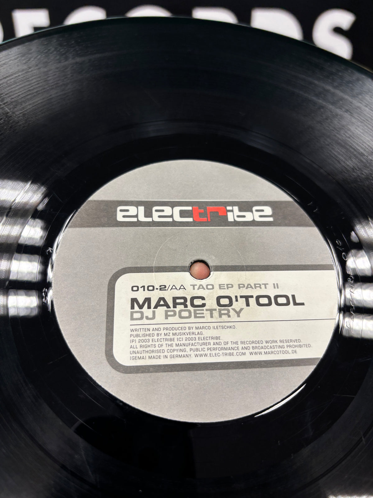Marc O’Tool: Tao Part 2, 12inch, Only official pressing, Electribe, Germany 2003