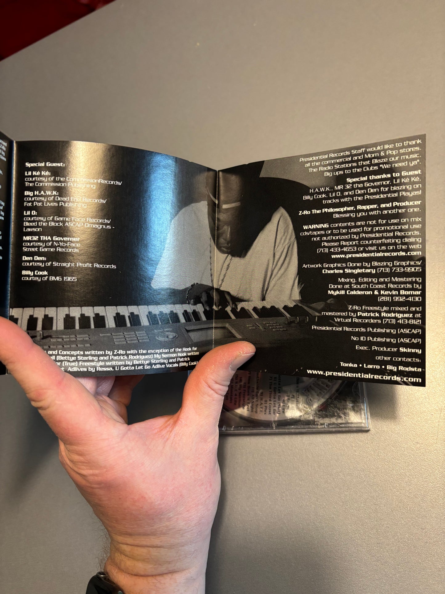 Z-Ro: Screwed Up Click Representa, CD, 1st pressing, Presidential Records, US 2002