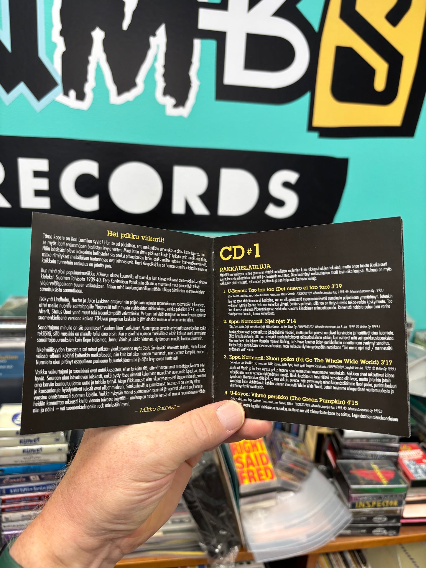 Mikko Saarela - Osaa Mieskin Sanoittaa - Mikko Saarelan Lyriikoita Eestä Äffään, 2CD, Compilation, Only pressing, Poko Rekords, Finland 2008