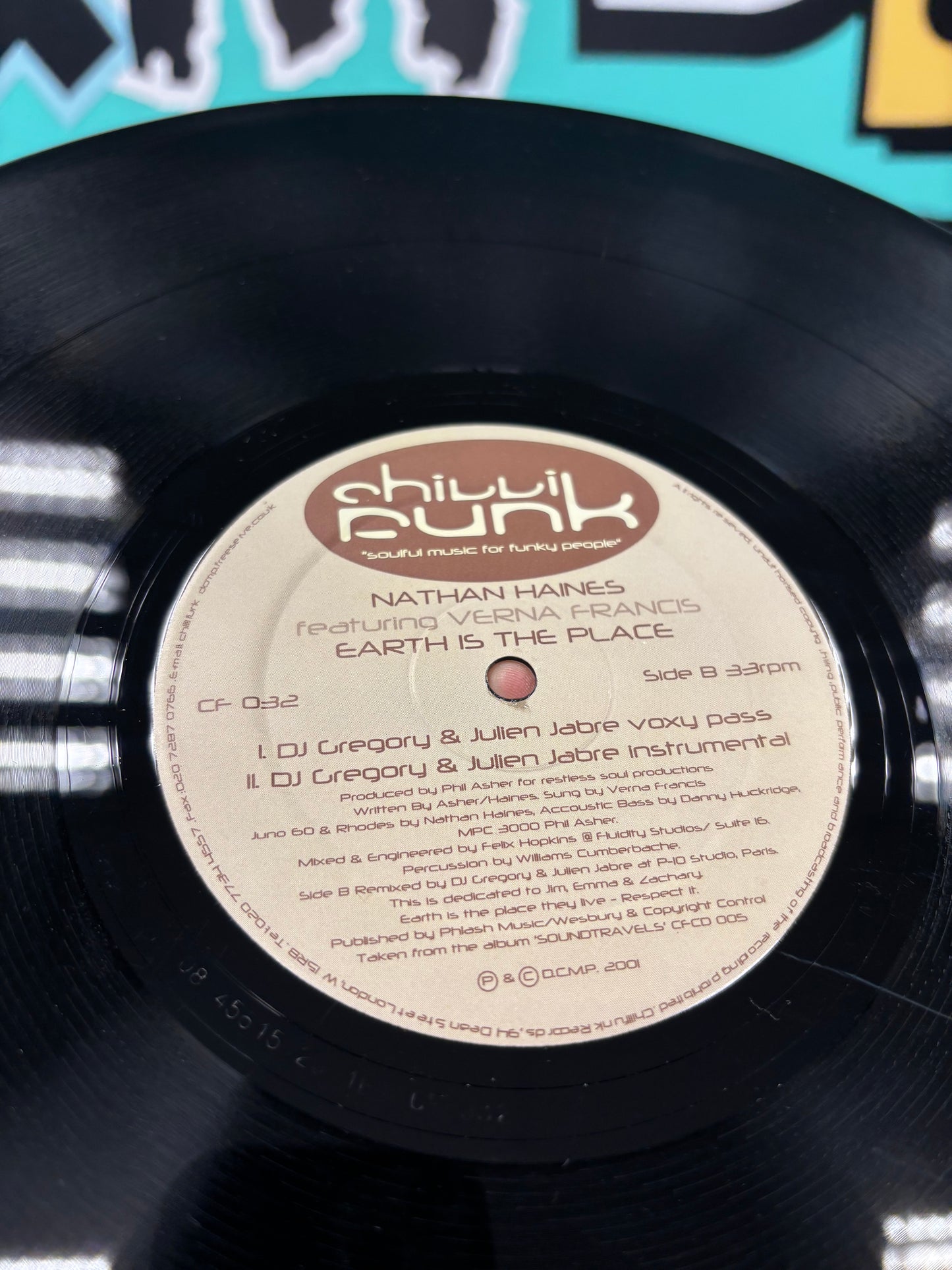 Nathan Haines: Earth Is The Place, 12inch, 1st pressing, Chillifunk Records, UK 2001