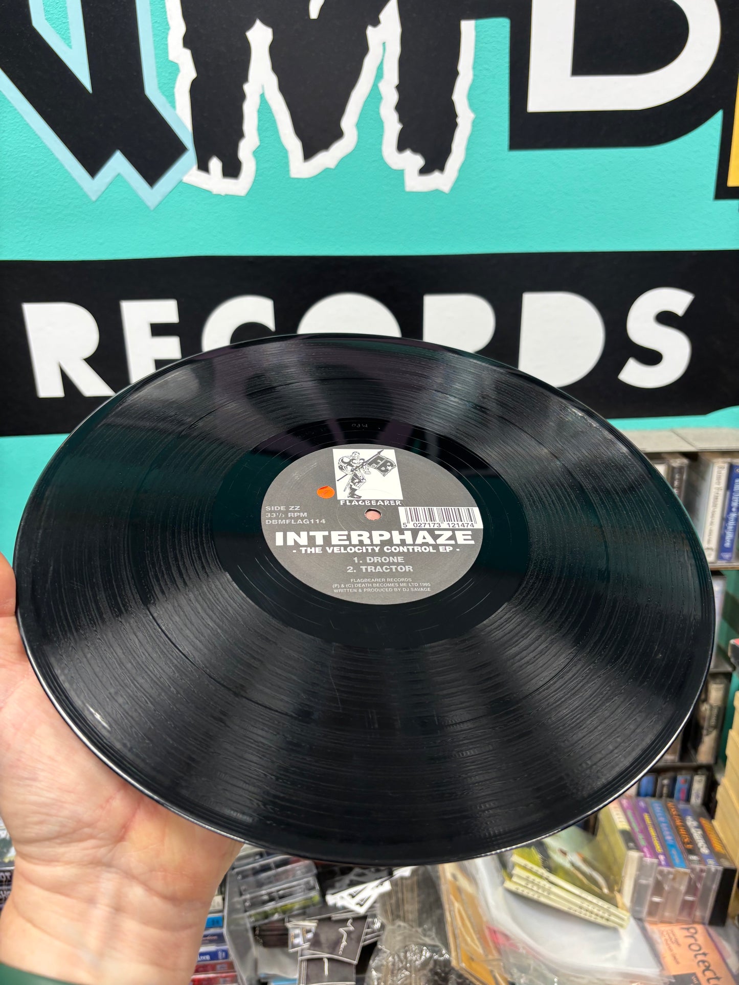 Interphaze: The Velocity Control EP, 2x12inch (A&B side missing!), Only pressing, Flagbearer Records, UK 1995