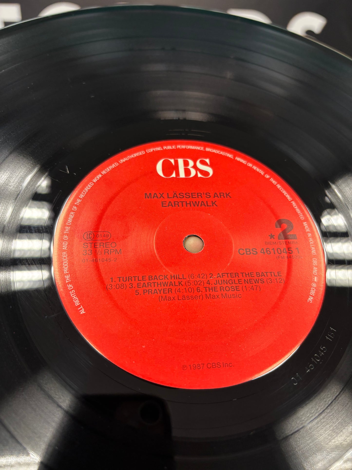 Max Lässer’s Ark: Earthwalk, LP, CBS, Europe 1987