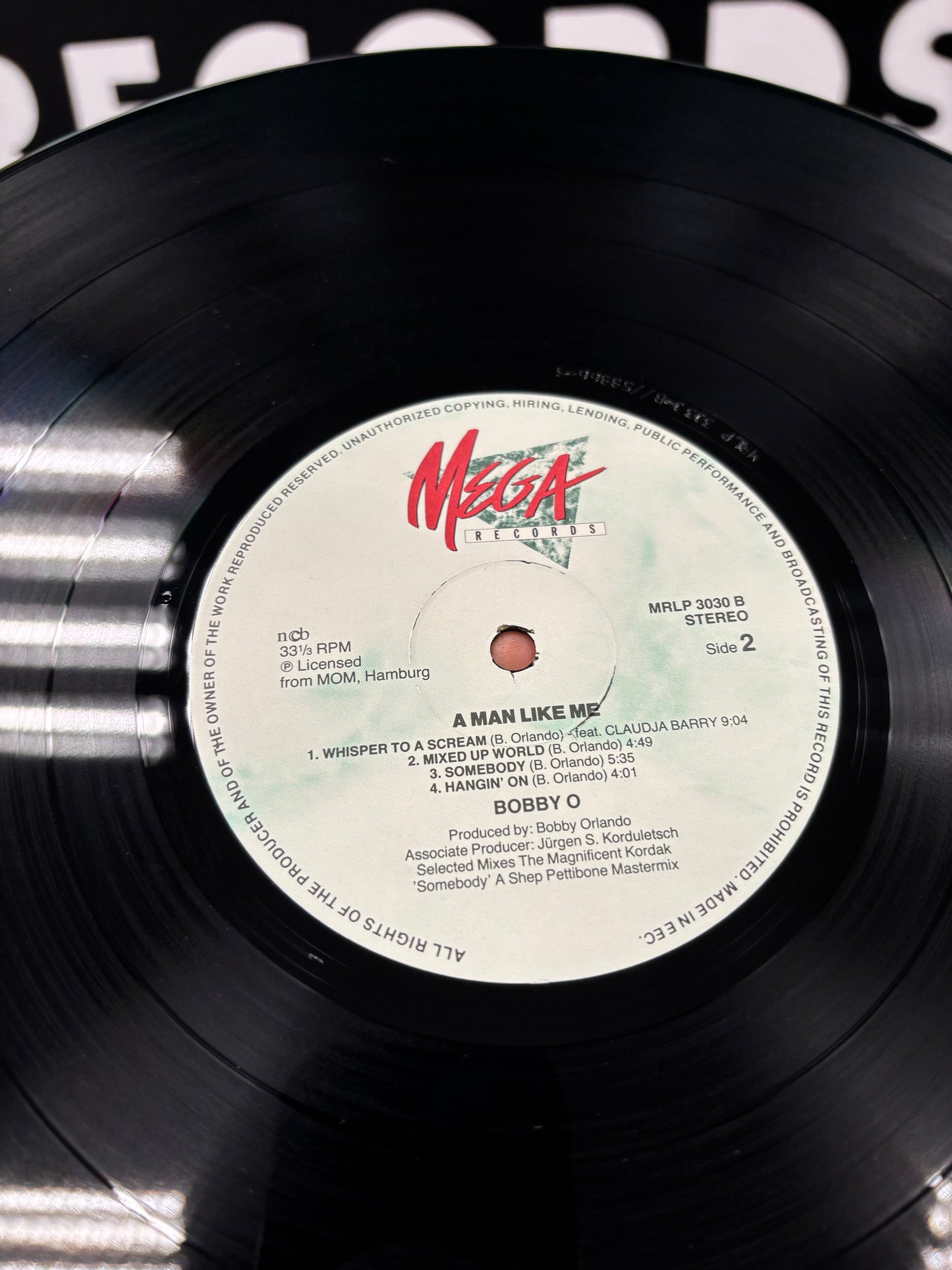 Bobby ”O” & His Banana Republic: A Man Like Me, LP, Mega Records, Scandinavia 1985