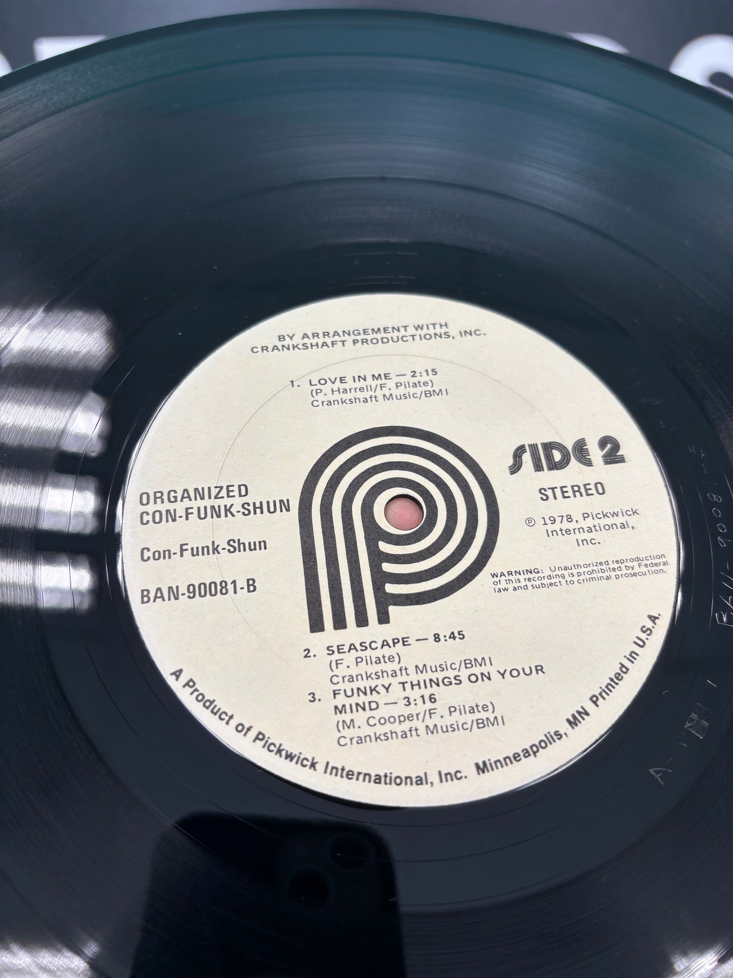 Con Funk Shun: Organized Con Funk Shun, LP, Pickwick, USA & Canada 1978