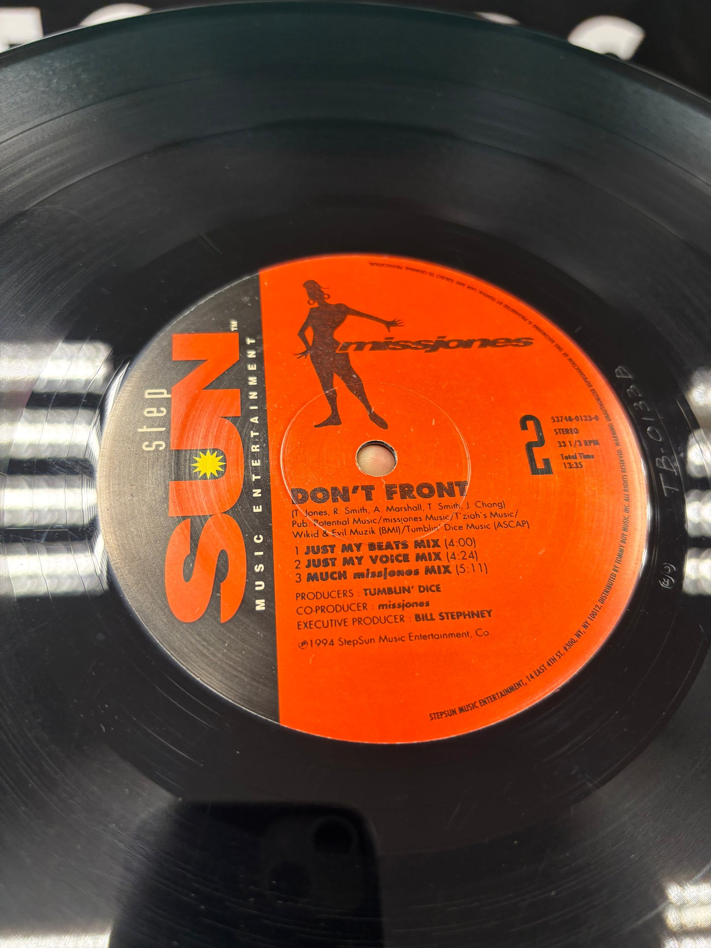 Miss Jones: Don’t Front, 12inch, Only official vinyl pressing, StepSun Music Entertainment, US 1994