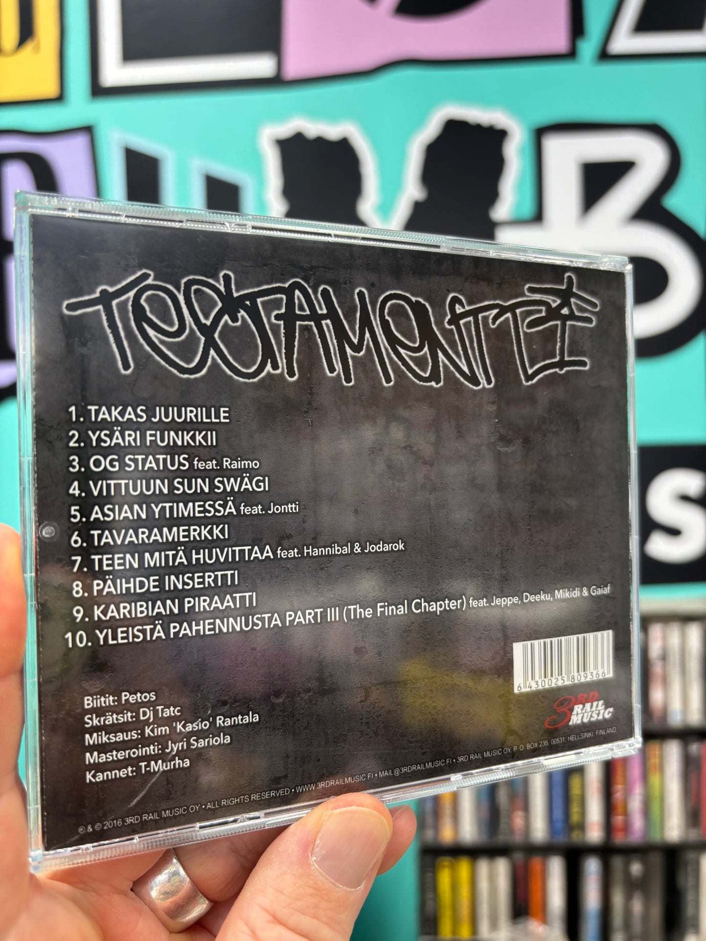 Petos: Testamentti, CD, 3rd Rail Music, Finland 2016