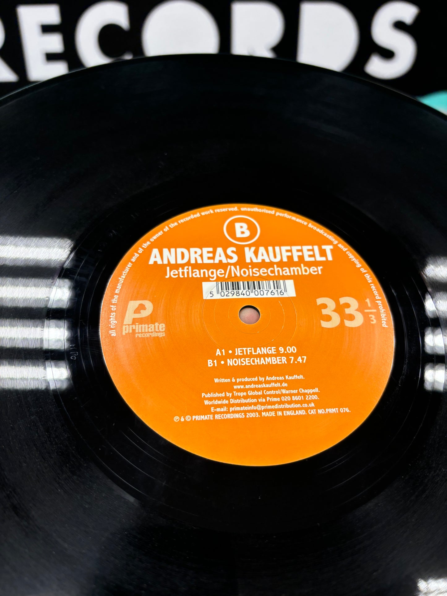 Andreas Kauffelt: Jetflange/Noisechamber, 12inch, Only official pressing, Primate Recordings, UK 2003