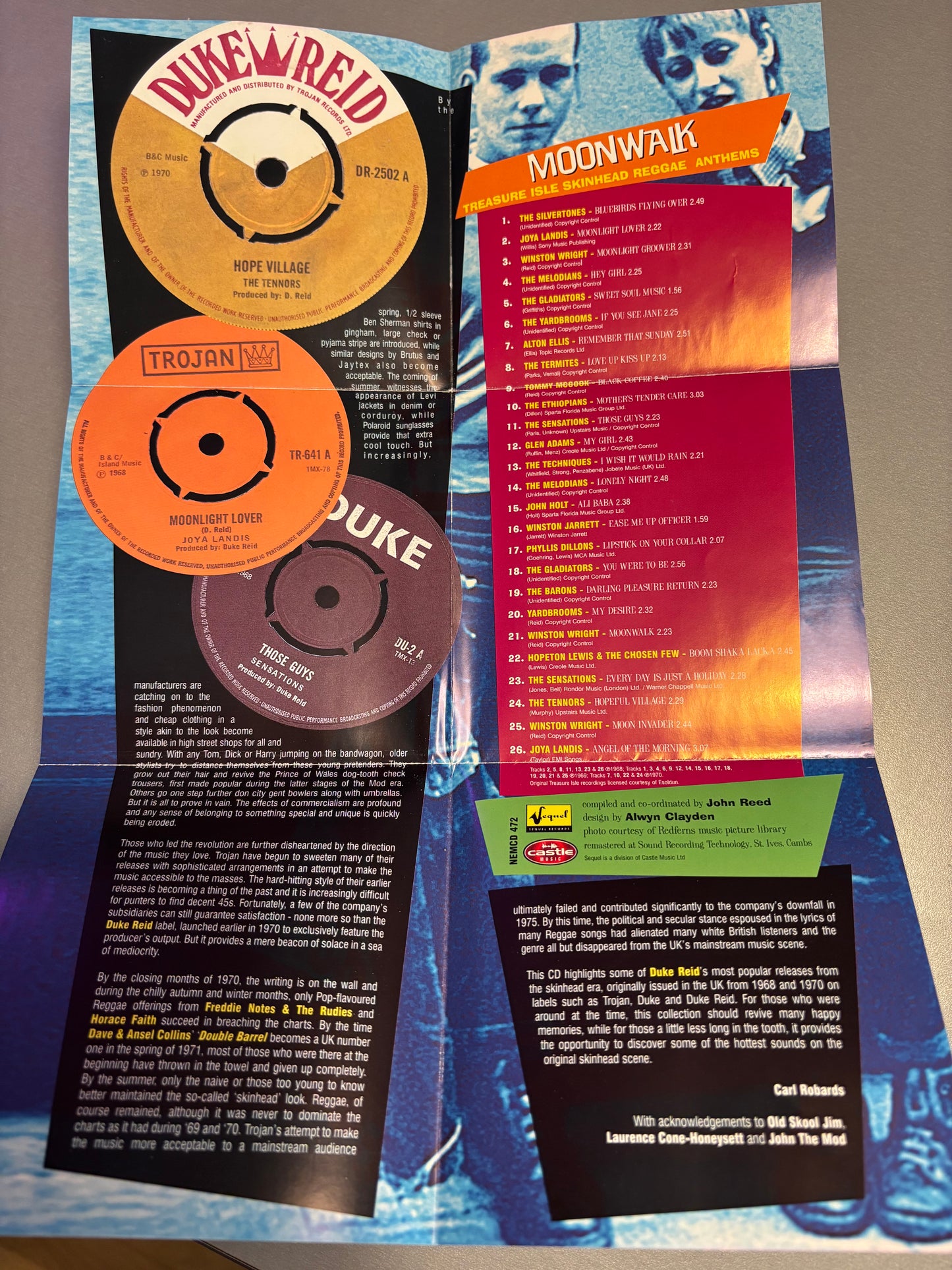 Moonwalk - Treasure Isle Skinhead Reggae Anthems, CD, Only pressing, Compilation, Sequel Records, UK 2000