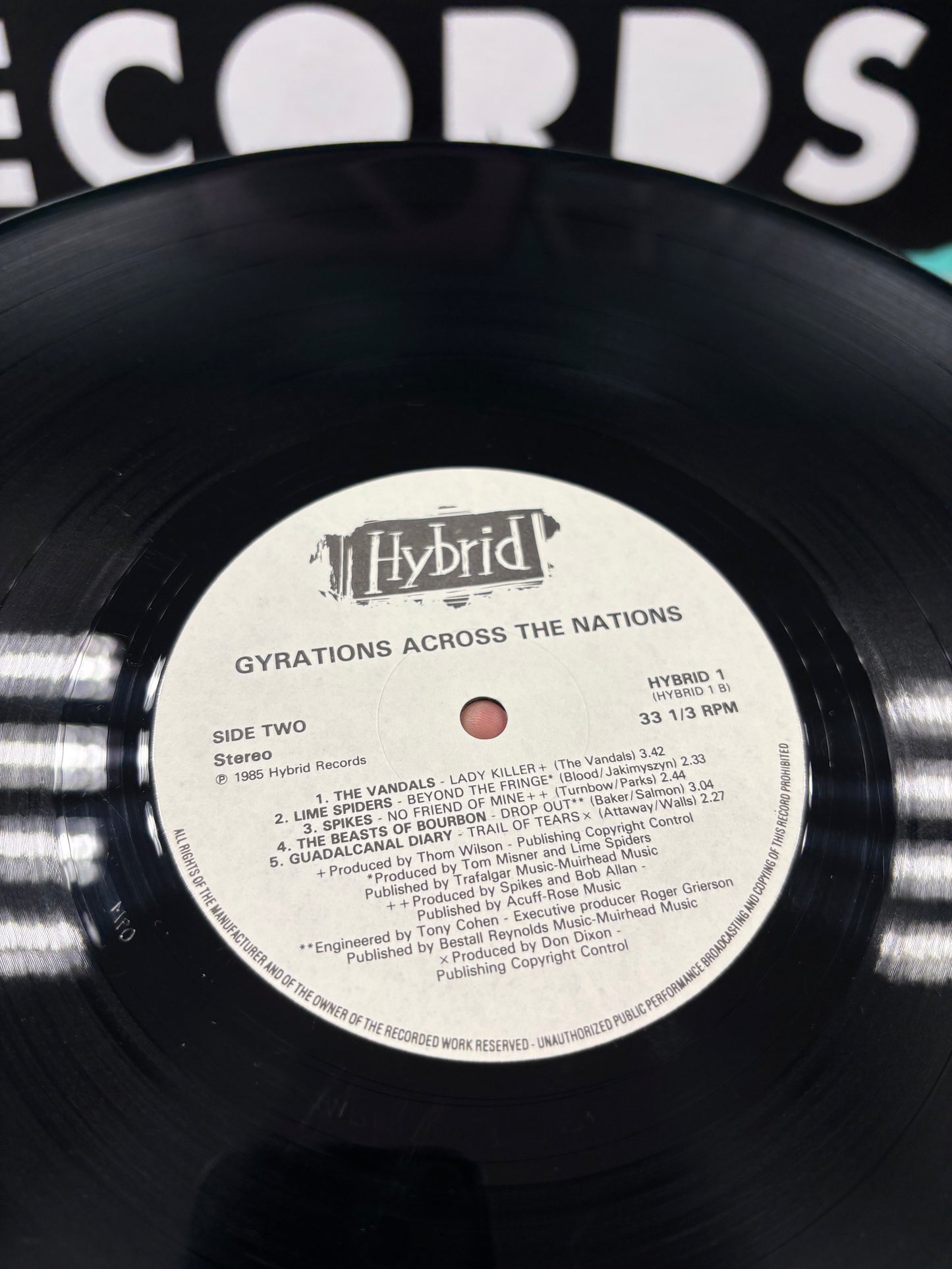 Hybrid (Gyrations Across The Nations), LP, 1st pressing, compilation, Hybrid Records, UK 1985