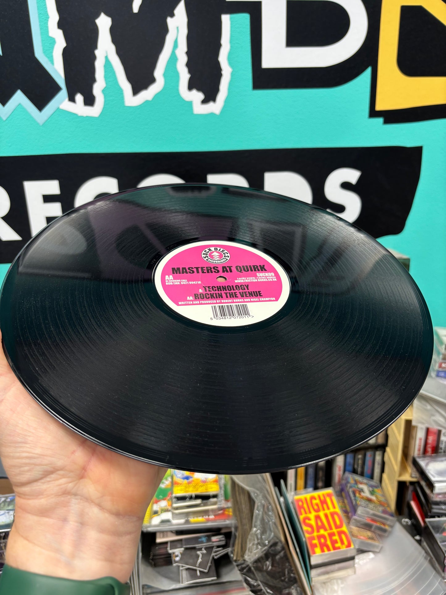 Masters At Quirk: Technology/Rockin’ The Venue, 12inch, Only official pressing, Suck Discs, UK 2000