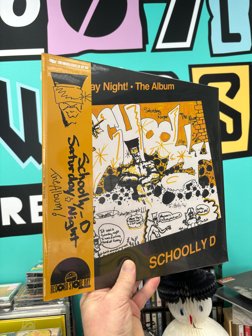 SUPERALE‼️‼️‼️ Schoolly D: Saturday Night! - The Album, reissue, LP, Limited Edition, Record Store Day, Lemon Pepper colored vinyl, USA & Europe 2024