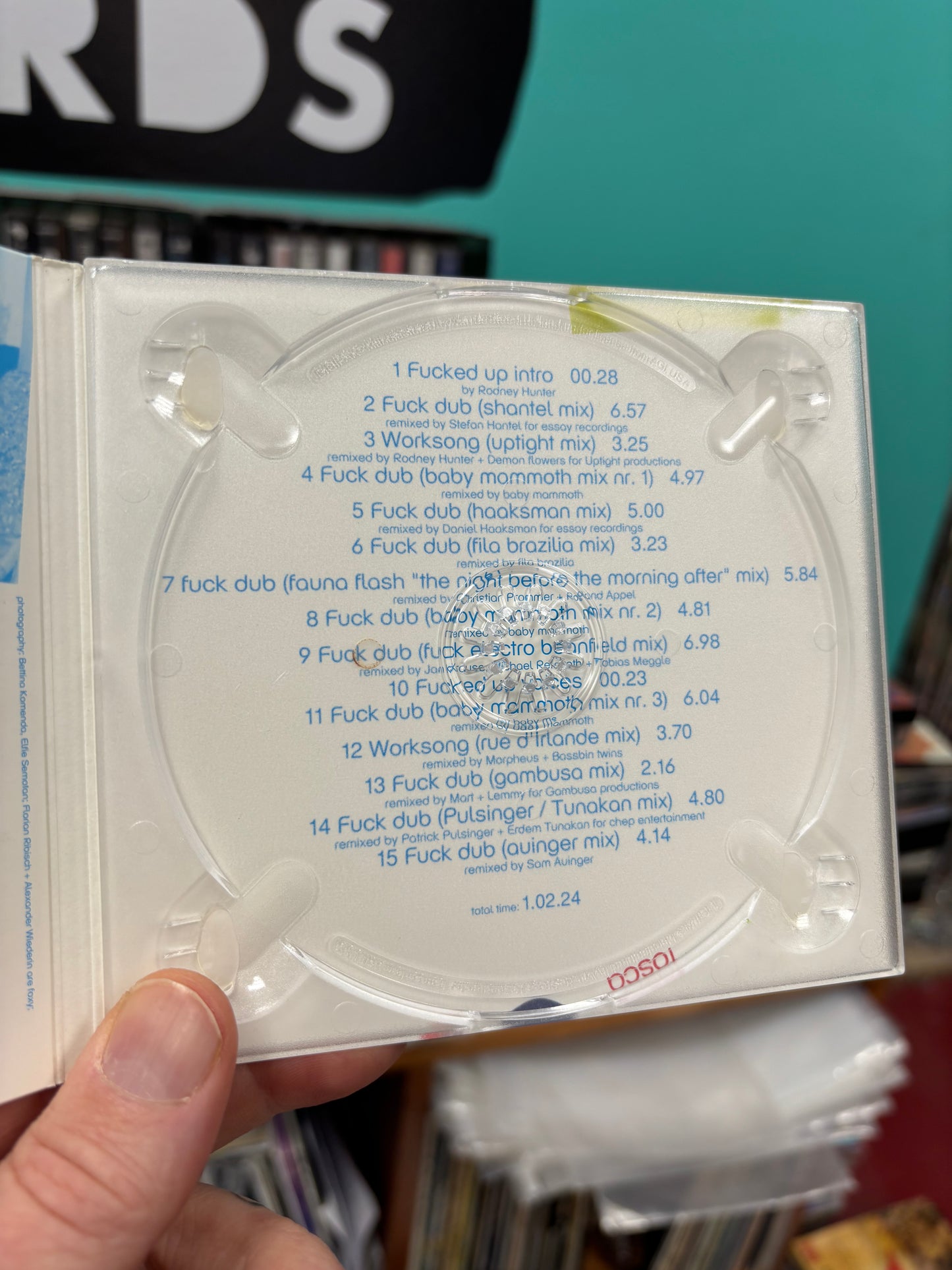 Tosca: Fuck Dub, CD, 1st pressing, compilation, mixed, G-Stone Recordings, Austria 1997