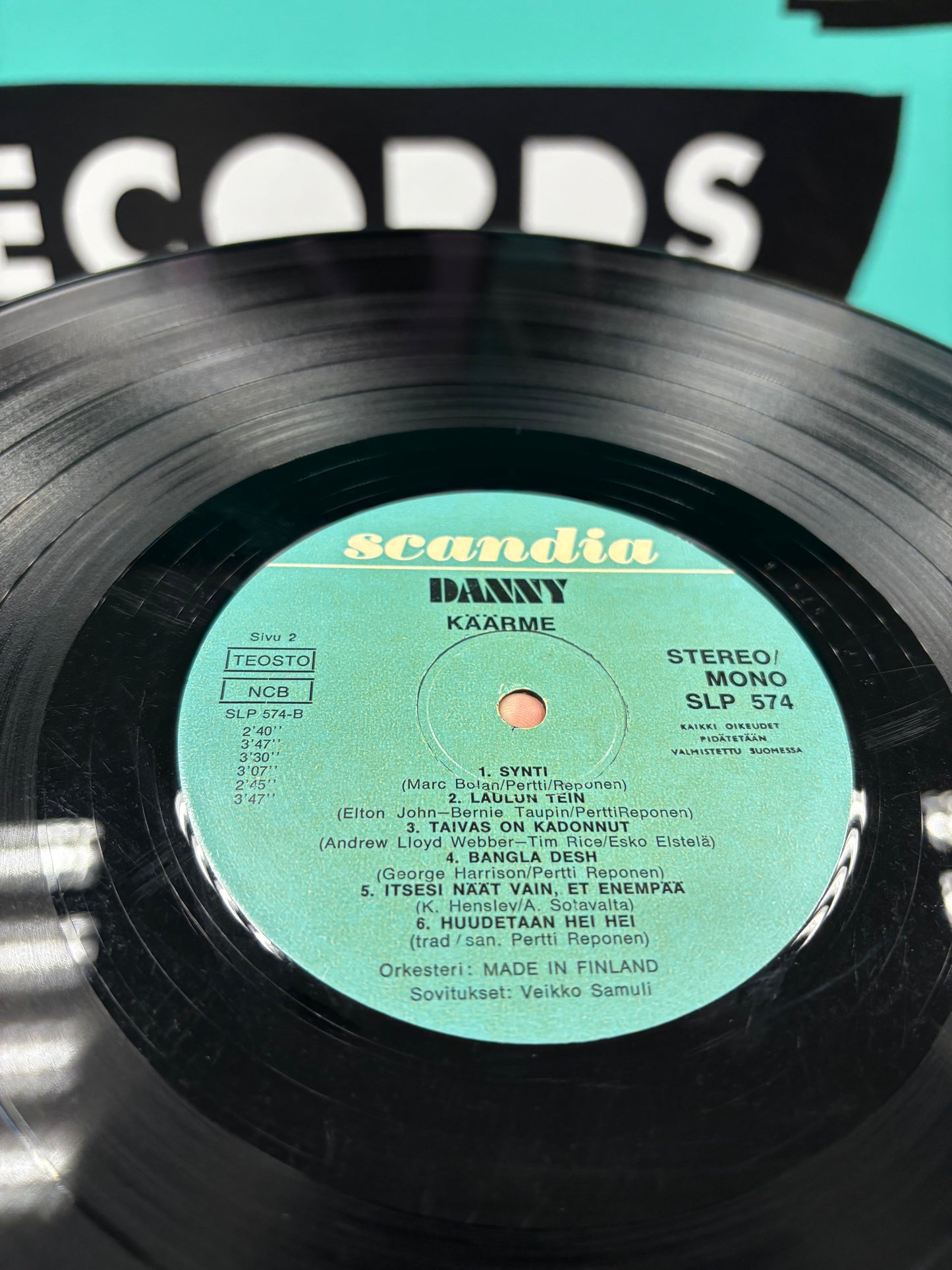 Danny: Käärme, LP, 1st pressing, Scandia, Finland 1972