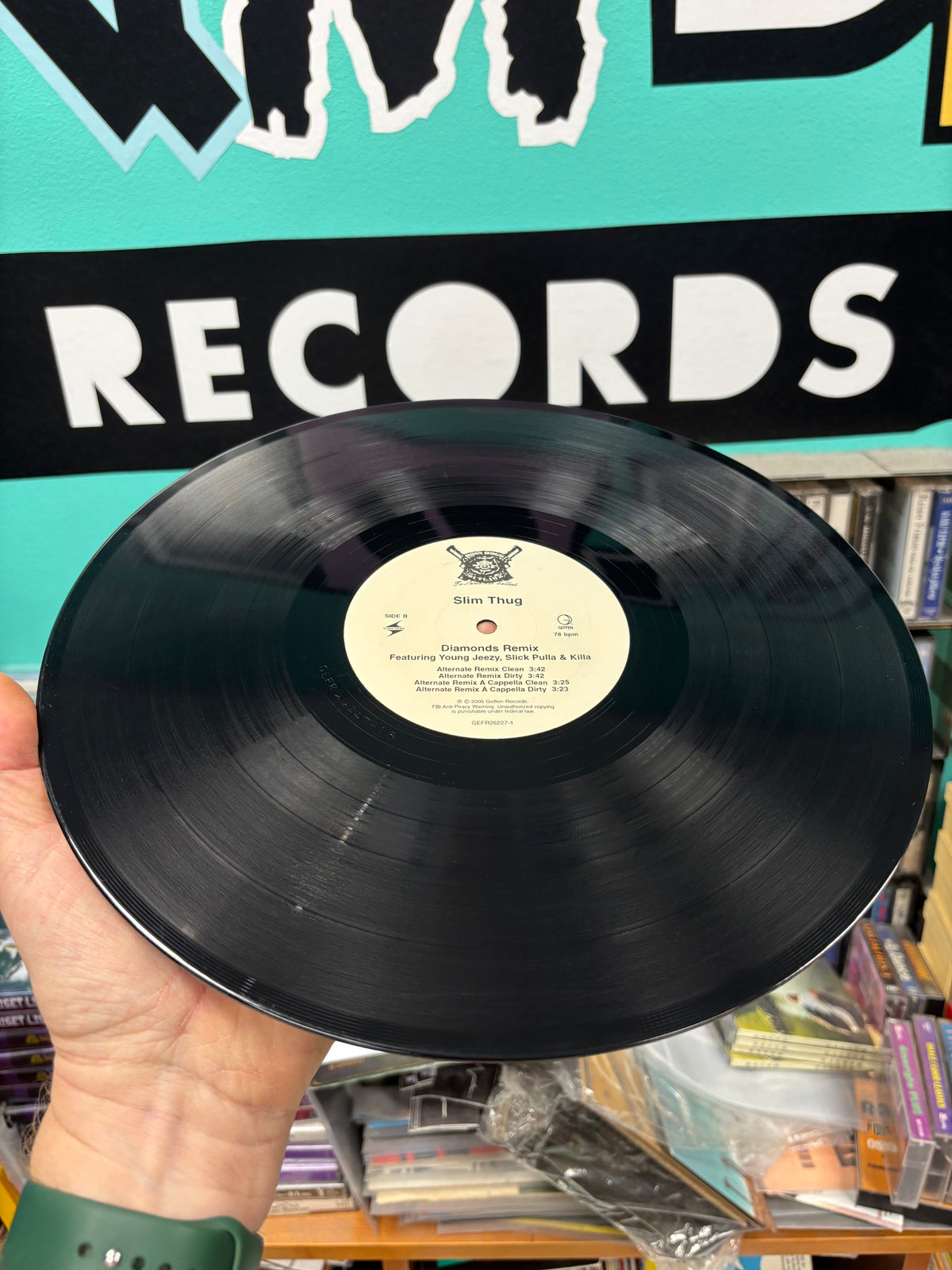 Slim Thug: Diamonds (Remix), 12inch, 1st pressing, Geffen Records, Boss Hogg Outlawz, US 2005