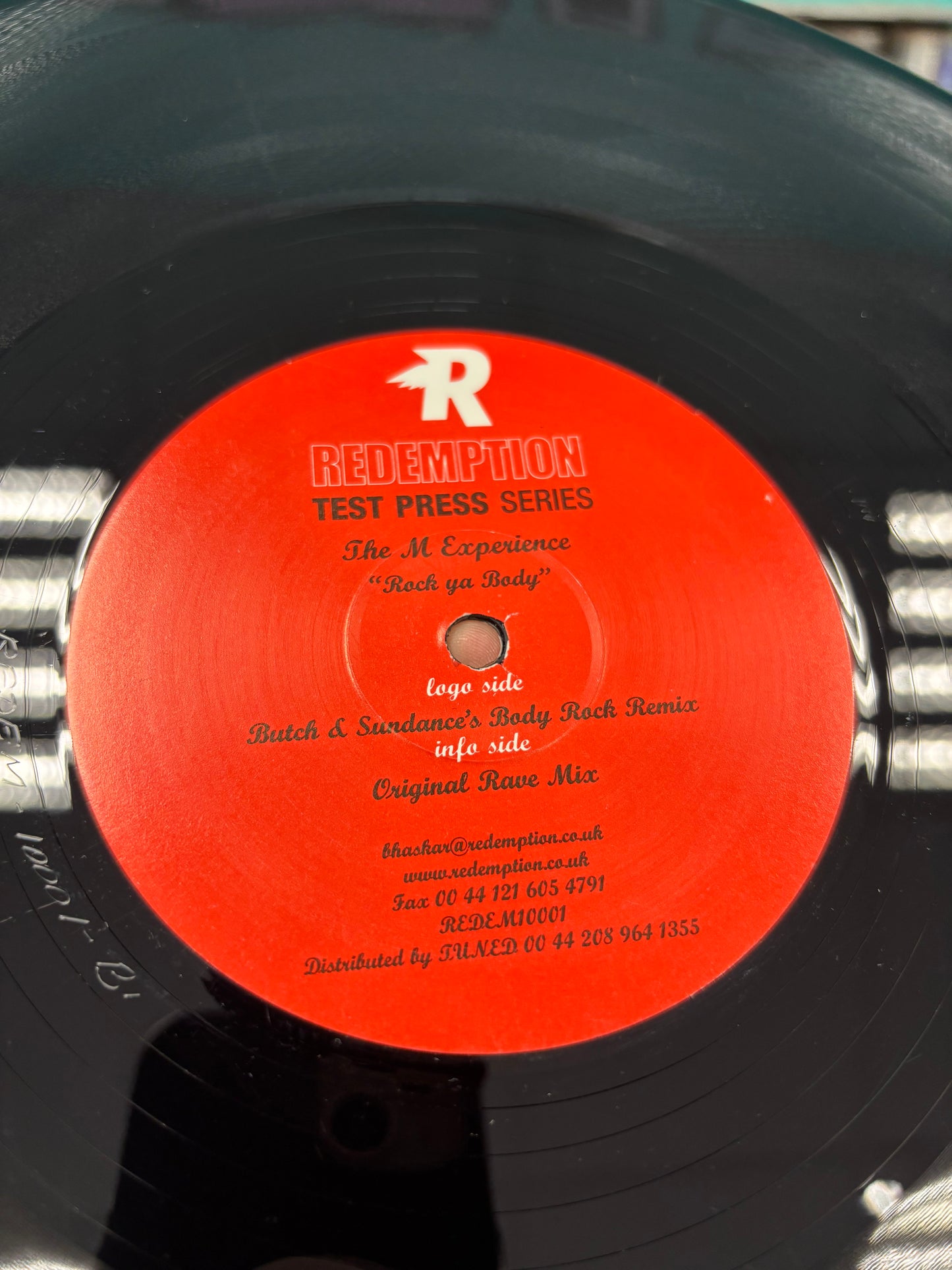 The M. Experience: Rock Ya Body, 12inch, Only official pressing, Test Press Series, Limited Edition, Redemption, UK 2001