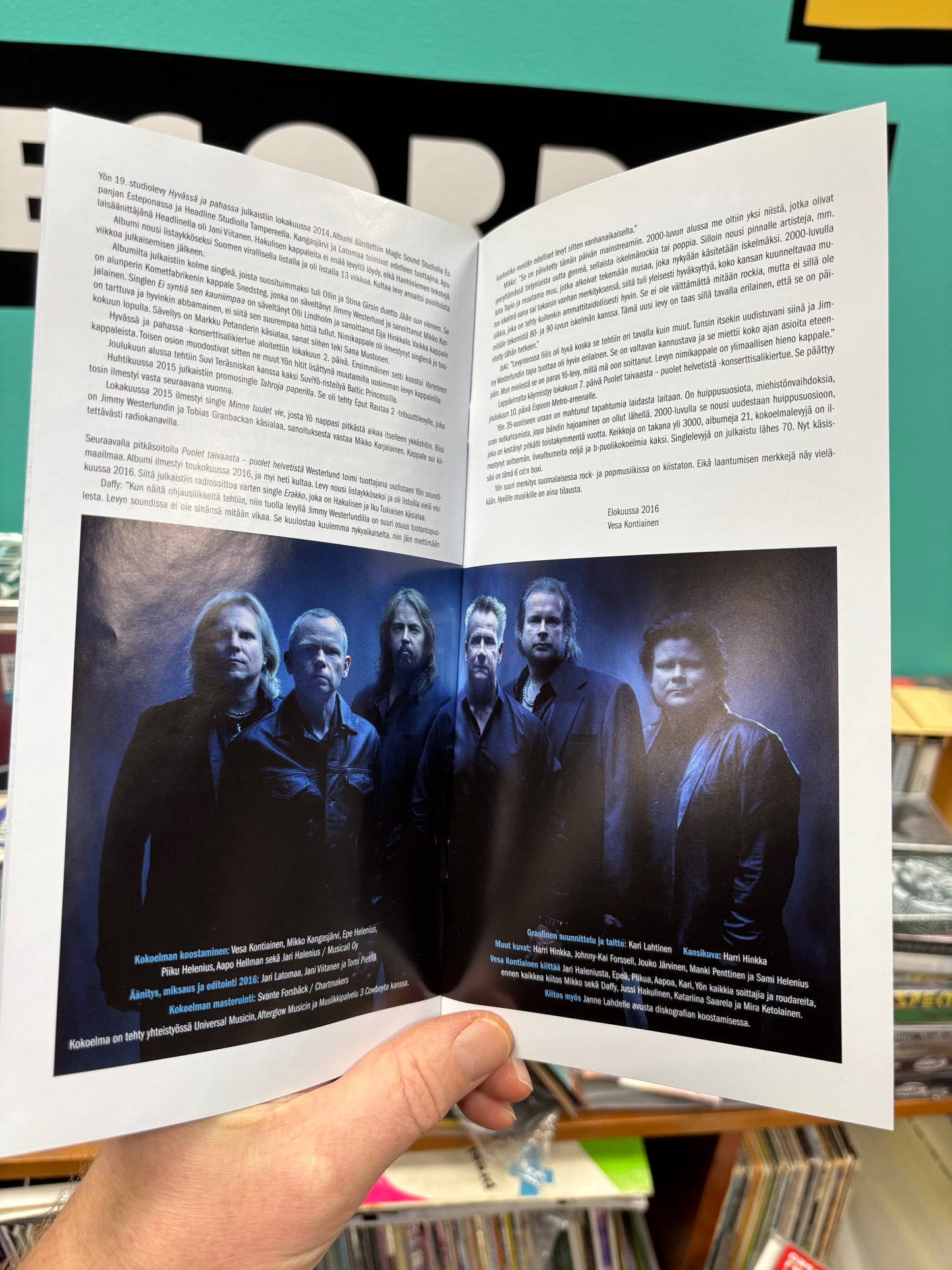 Yö: Aikamatka 1981-2016, 6 x CD, booklet, Compilation, Only pressing, Ratas Music, Sony Music, Finland 2016