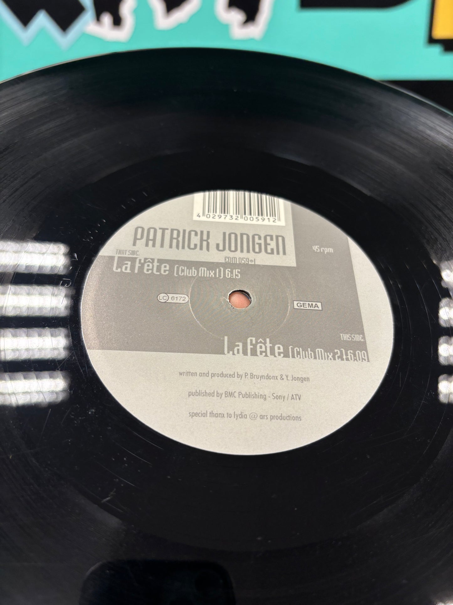 Patrick Jongen: La Fête, 12inch, 1st pressing, EDM, Germany 2001
