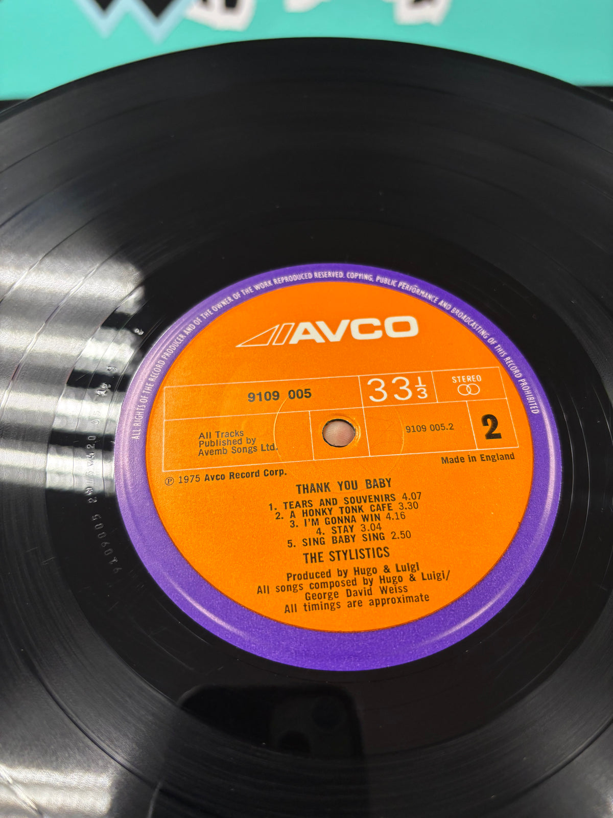 The Stylistics: Thank You Baby, LP, Avco, UK 1975