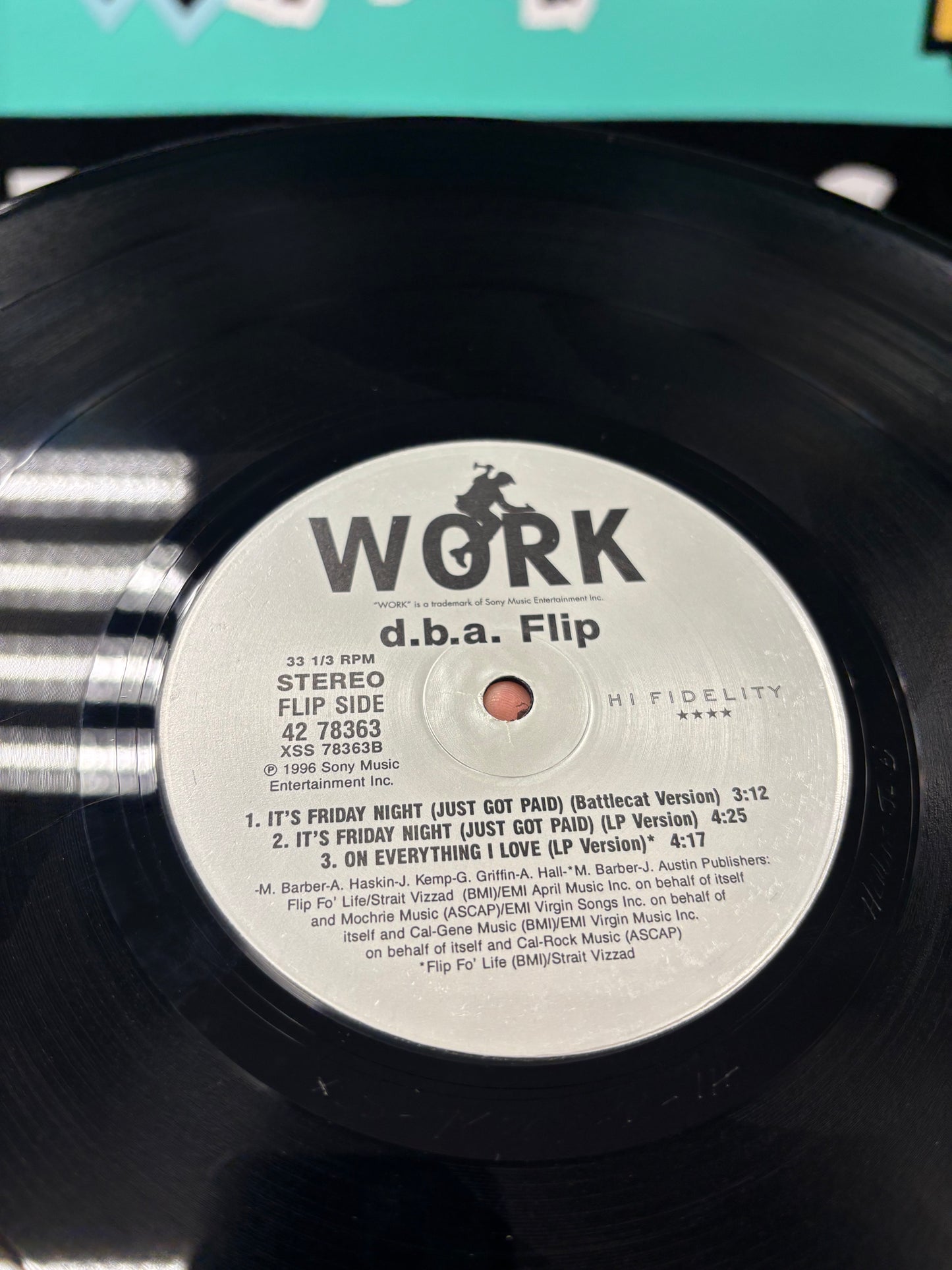 Dba Flip: It’s Friday Night (Just Got Paid), 12inch, 1st pressing, Work, US 1996
