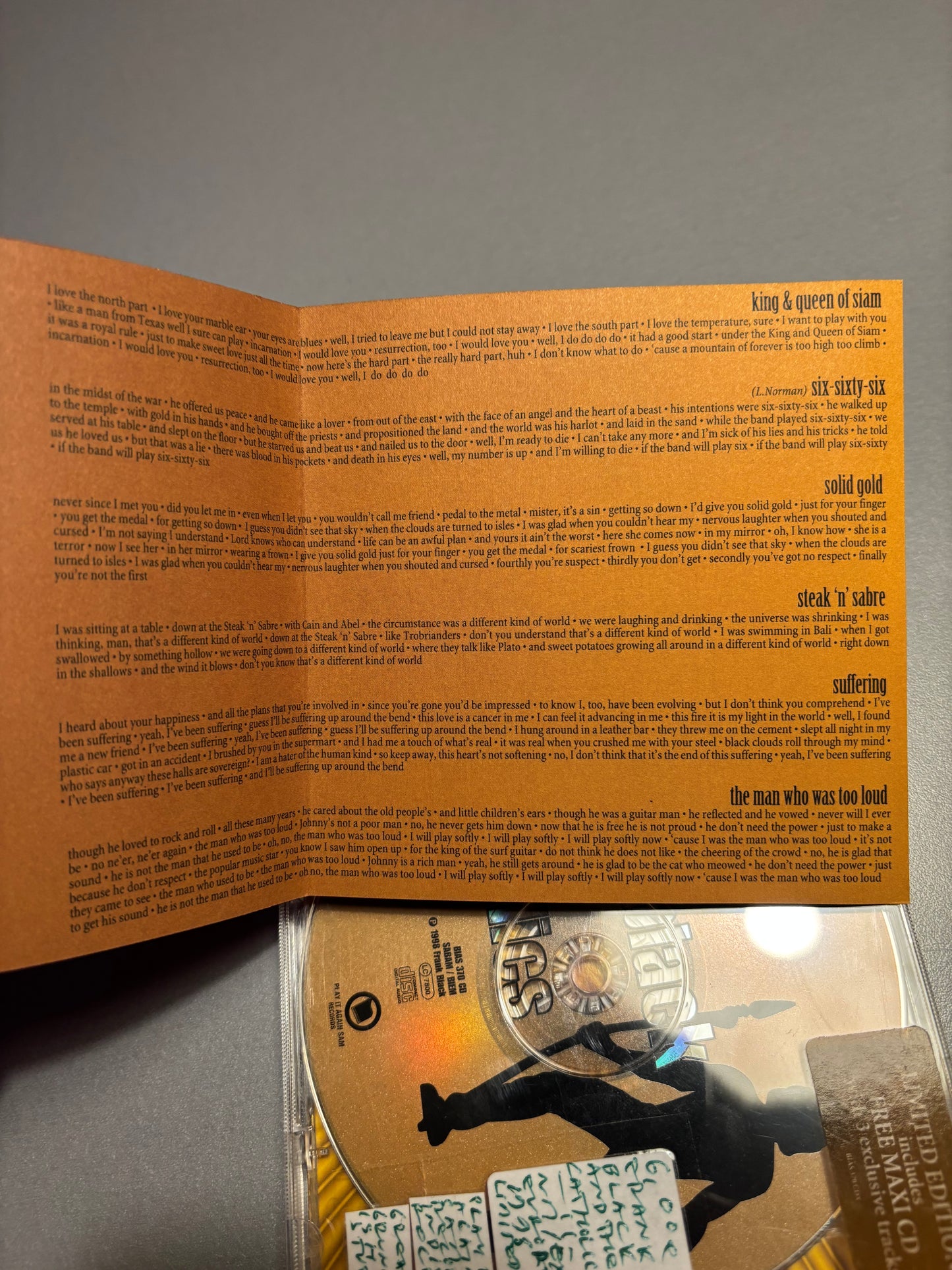 Frank Black and The Catholics: Frank Black And The Catholics, 2CD, Limited Edition, Play It Again Sam Records, Europe 1998