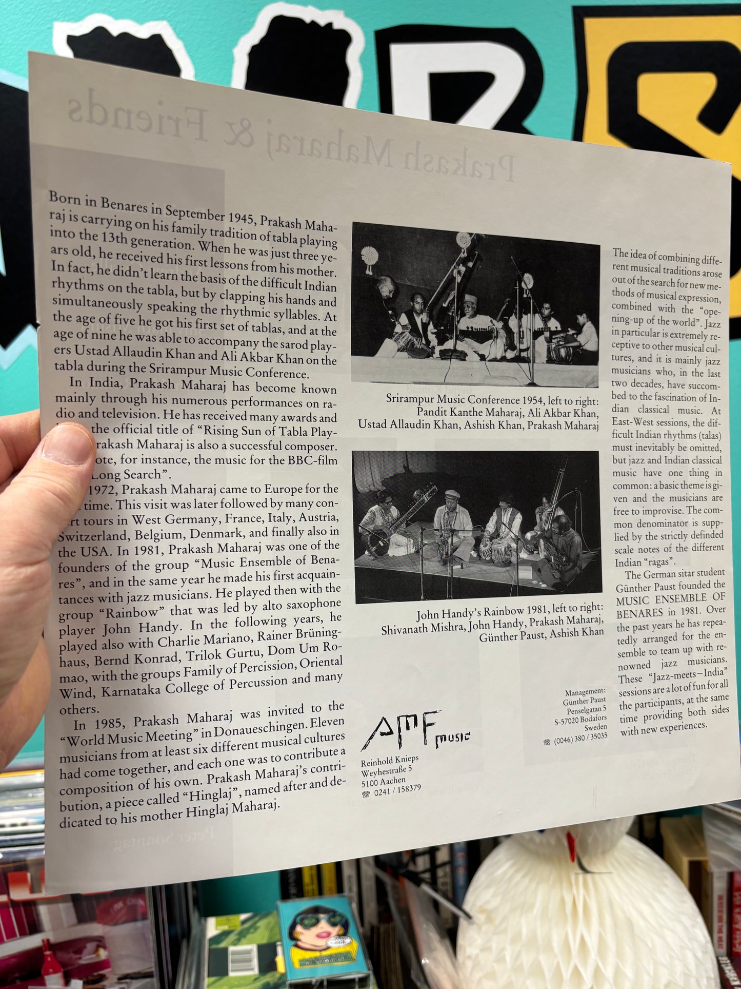 HULLU VARASTOALE -20%‼️‼️‼️Prakash Maharaj: Prakash Maharaj & Friends, Only pressing, LP, Germany 1989