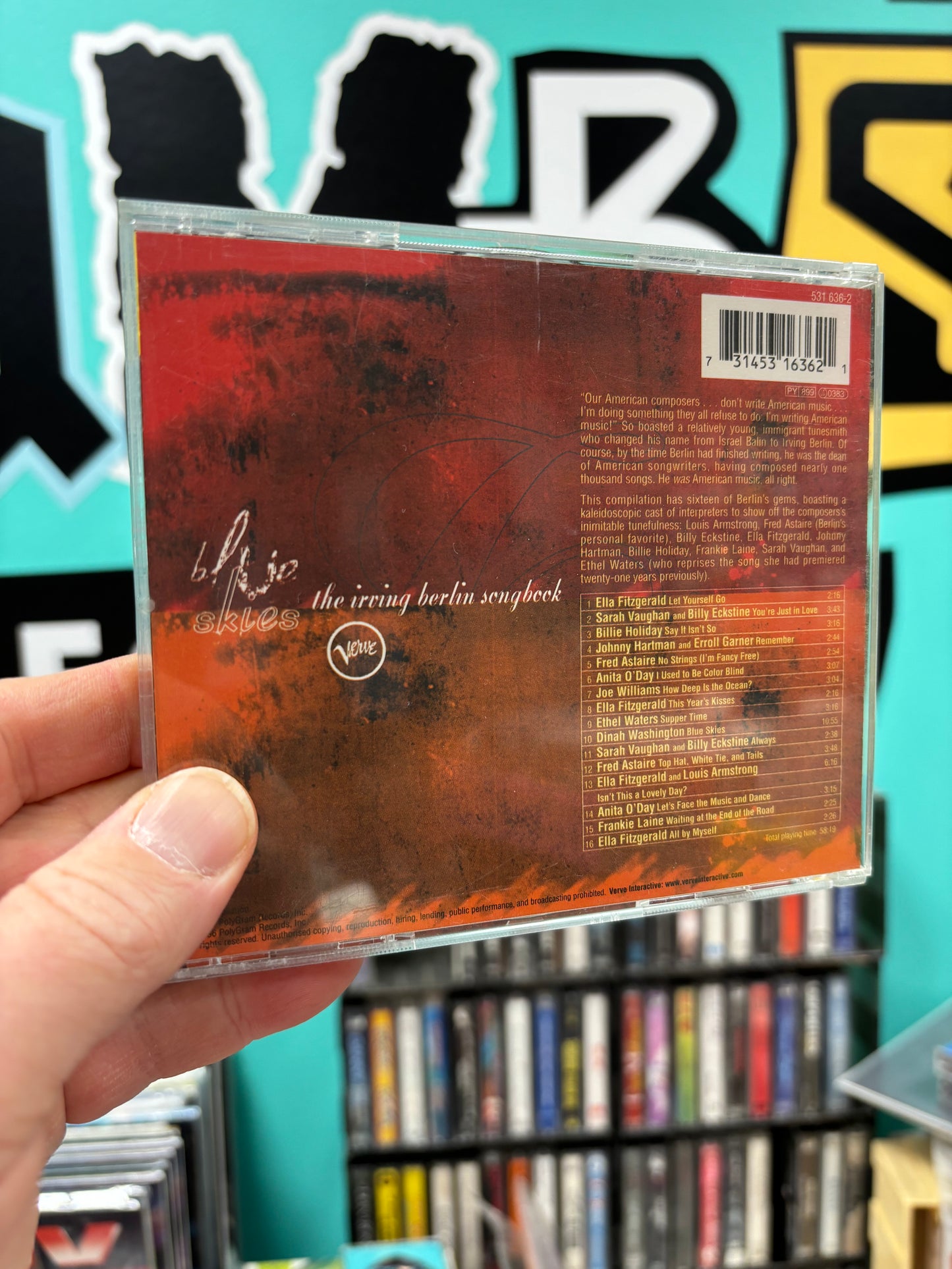 Blue Skies: The Irving Berlin Songbook, CD, Europe 1996