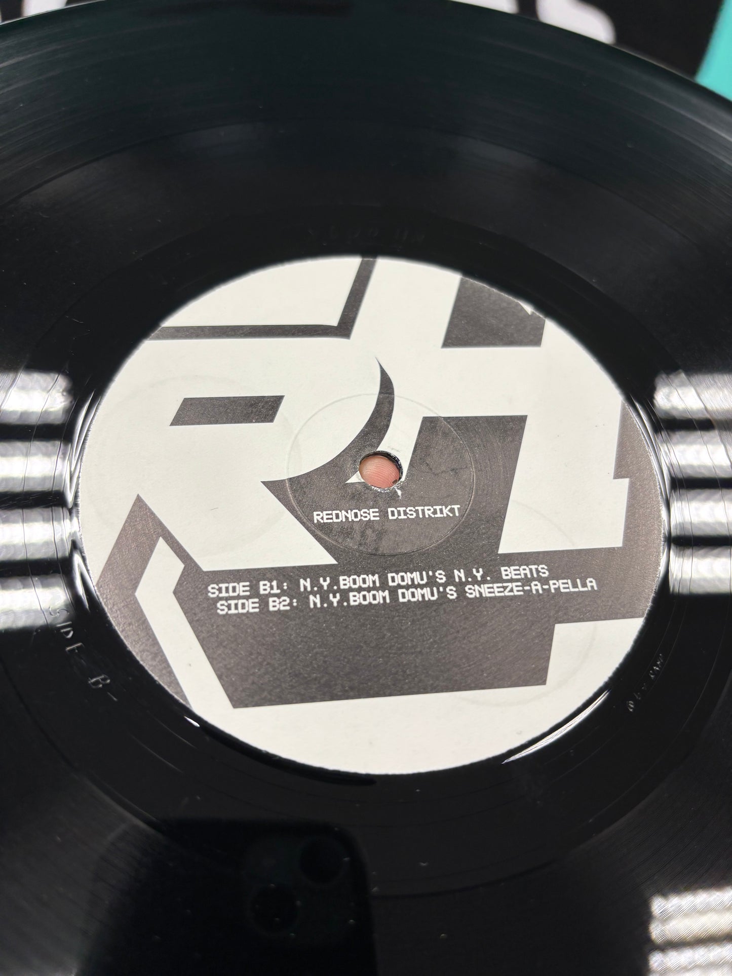Rednose Distrikt: N.Y. Boom (Domu Remixes), 12inch, 1st pressing, Rush Hour, Netherlands 2002