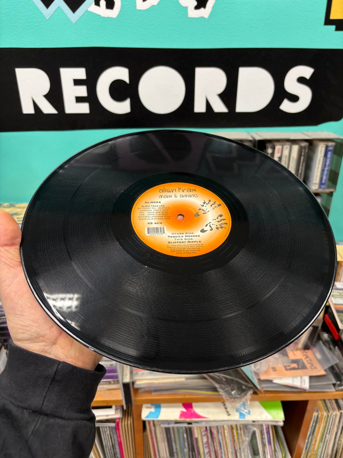 Max & Amino: Tequila Hooker/Slippery Nipple, 12inch, Only pressing, Alien Trax, UK 2000
