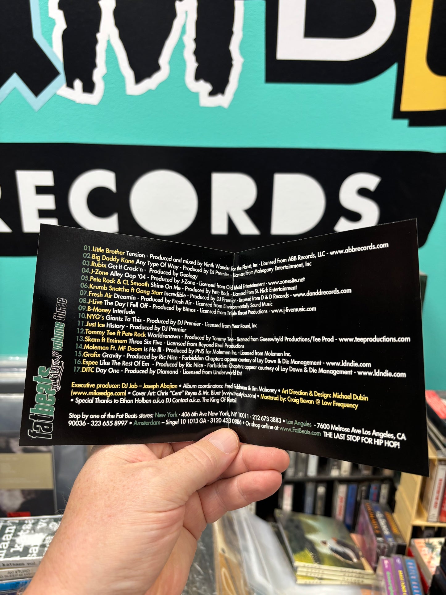 Fat Beats Compilation Volume Three, CD, Only official CD pressing, Fat Beats, US 2003