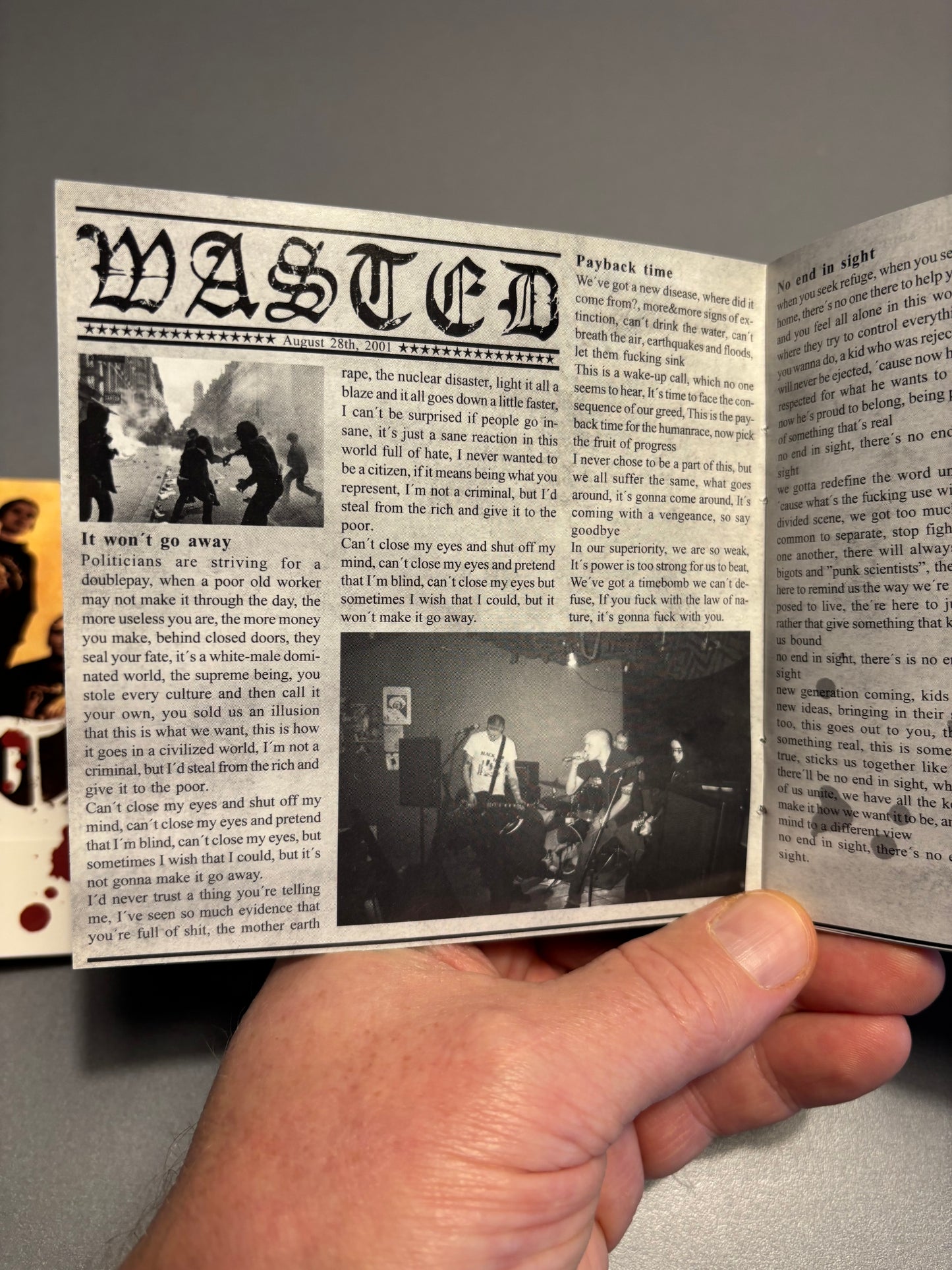 Wasted: Down And Out, CD, Only pressing, Combat Rock Industry, Scene Police, Finland 2001