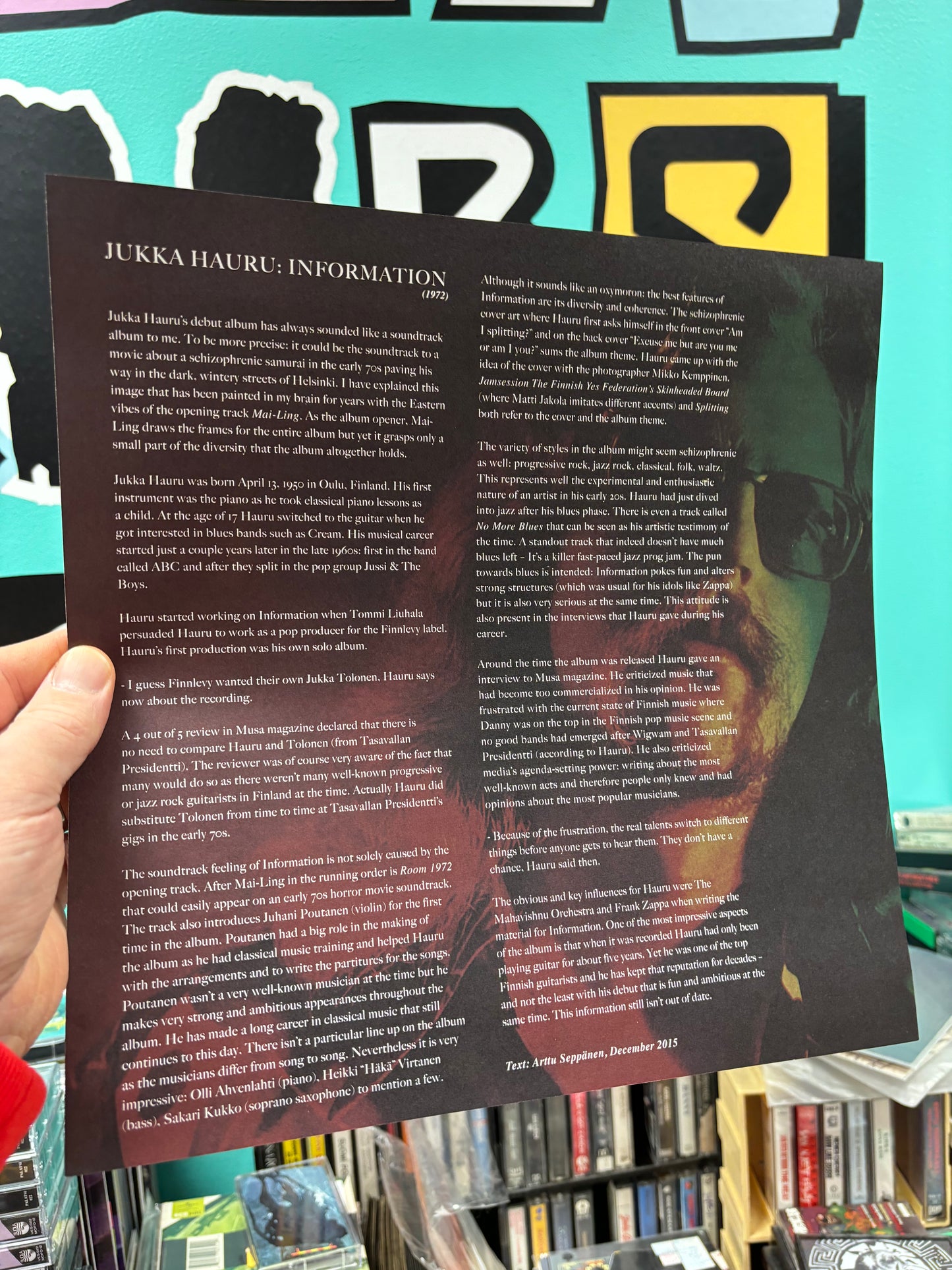 Jukka Hauru: Information, LP, Purple, reissue, Finland 2016