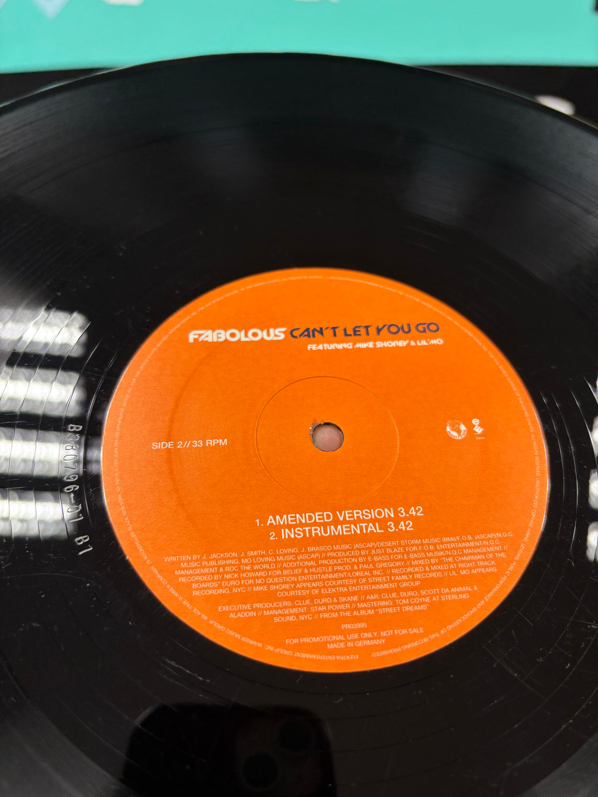 Fabolous: Can’t Let You Go, 12inch, promo, Elektra, Europe 2003