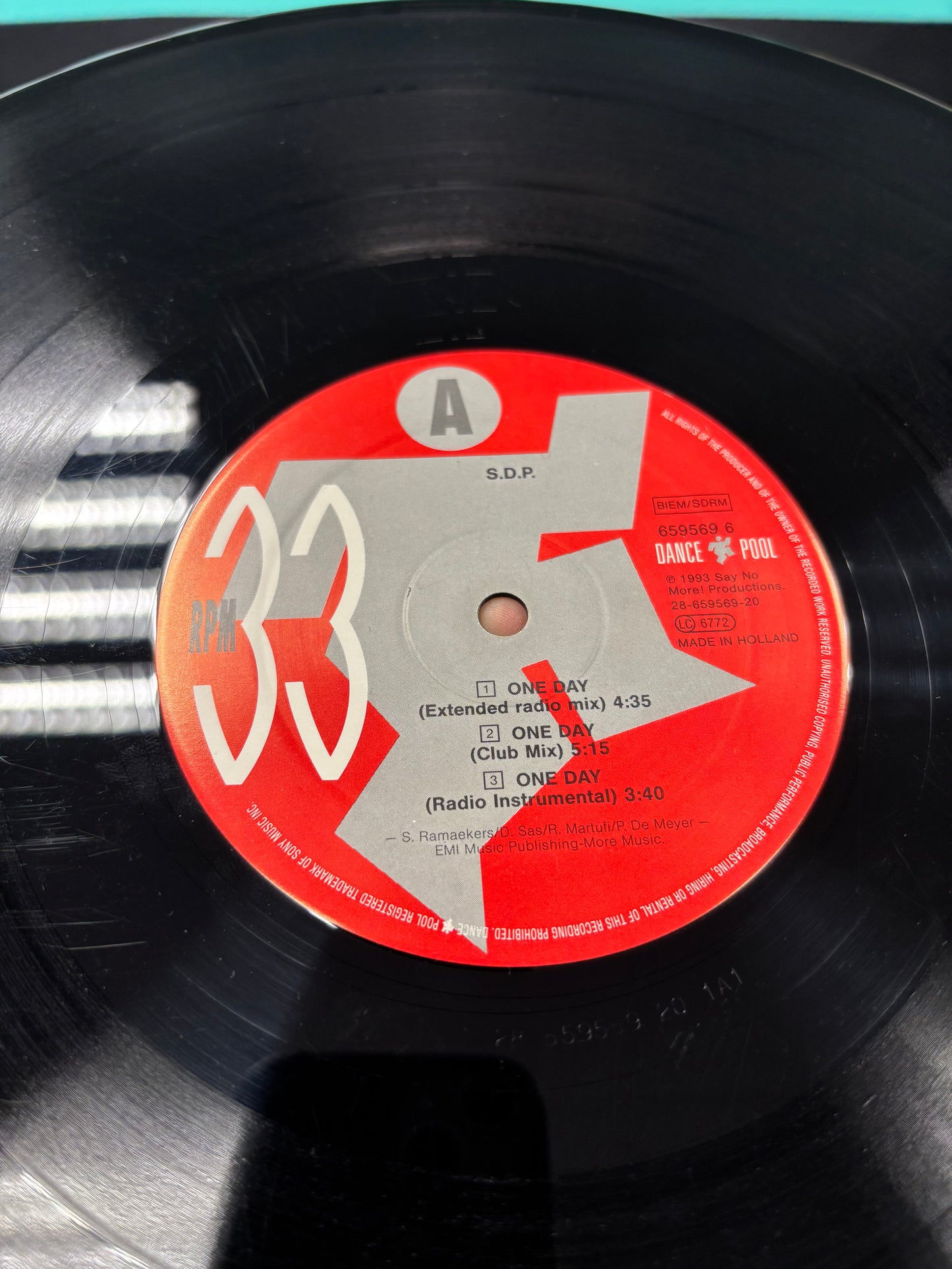 Soul Dance Project: One Day, 12inch, Dance Pool, France & Benelux 1993