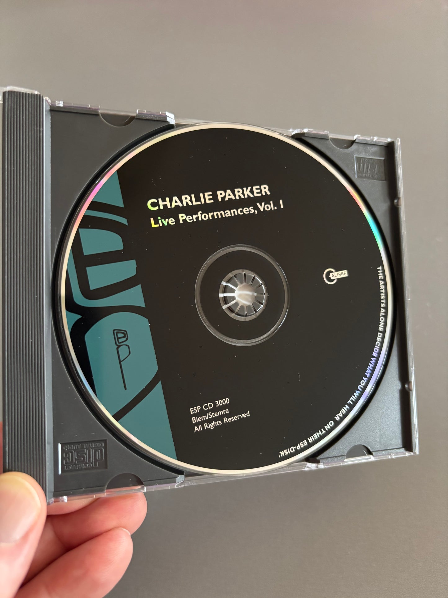 Charlie Parker: The Comprehensive Charlie Parker: Live Performances Volume I, CD, reissue, remastered, compilation, ESP-DISK’, Calibre, Europe 1999