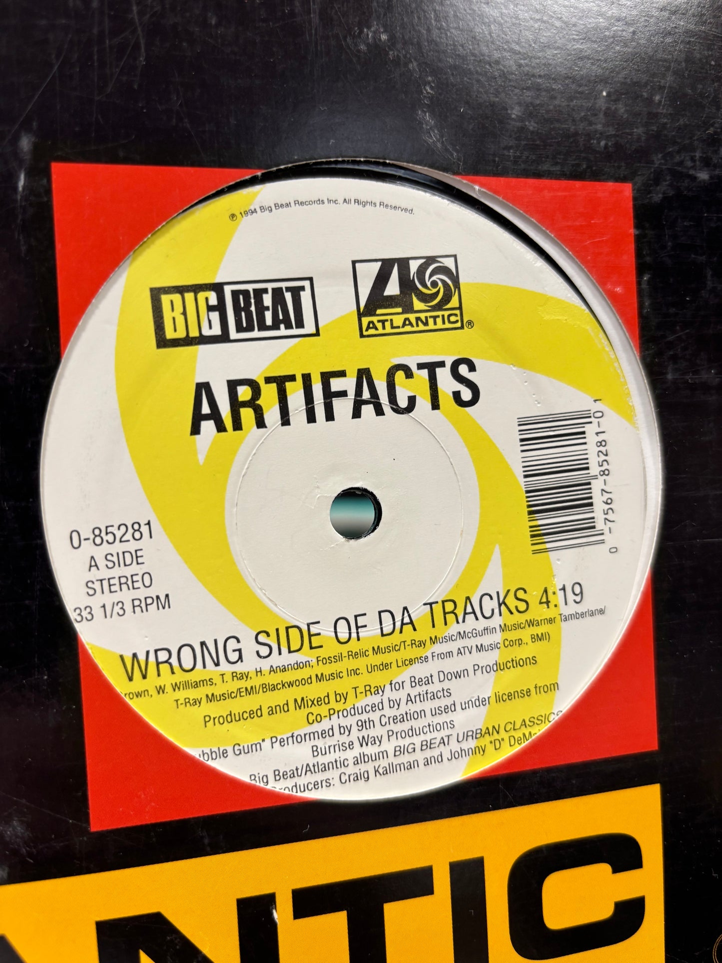 Artifacts: Wrong Side Of Da Tracks/C’mon Wit Da Git Down, 12inch, reissue, Big Beat, Atlantic, US 2002